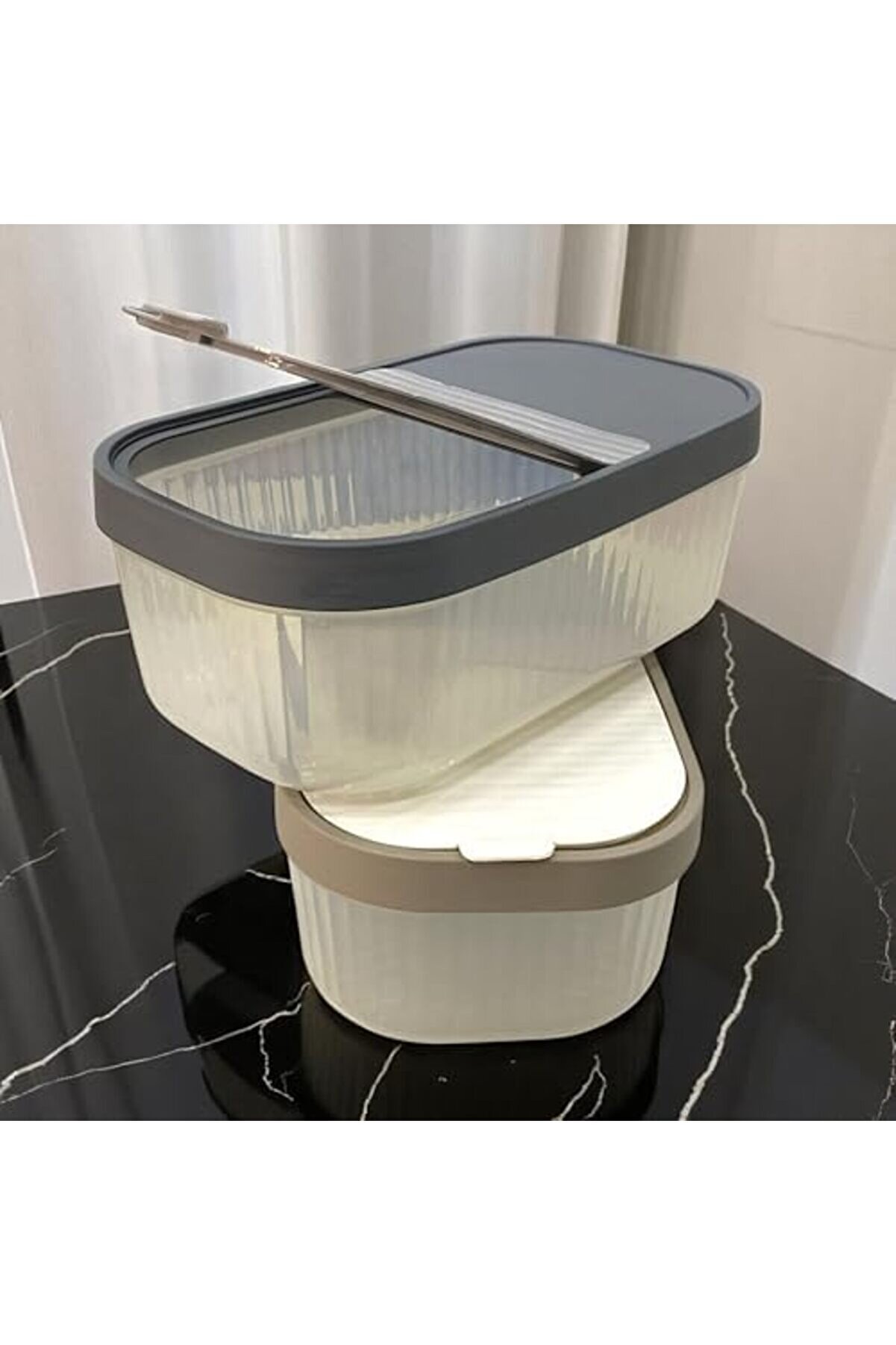 Shpsell 1 Adet Multi̇box Erzak Bakli̇yat Kutusu Açılır Kapak 5 Li̇tre (32,5Cm*19Cm*12Cm) Şeffaf 5 Li̇tre