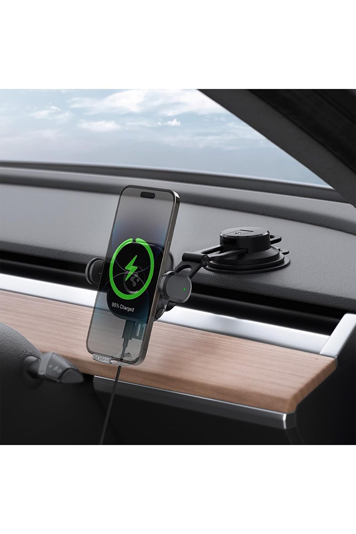 STOREMAX MagFit Araç içi Telefon Tutucu + Manyetik Kablosuz Şarj Cihazı için özellikli OneTap UTS35W - ACP012