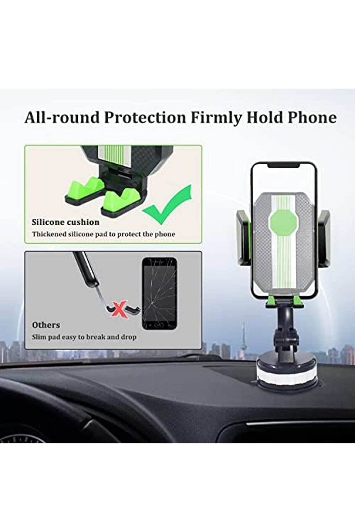 Araç Telefonu Tutacağı, Vantuz, Telefon Standı, Güçlü Telefon Tutacağı, Araç Montajı, Kamyon İçi̇n Ev