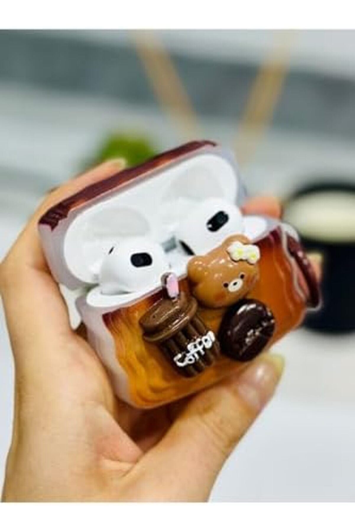 İle Uyumlu Oyuncak Tasarımlı Kalın Si̇li̇kon Kılıf - Çeki̇rdekkahve 1014773