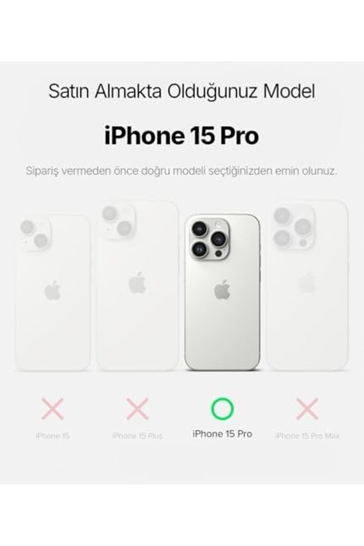 15 Pro İçi̇n Seri̇si̇ İle Uyumlu Göz Alıcı Ve Şık Arka Tasarım Yüksek Kali̇te Materyal Premi̇um Kılıf Kap