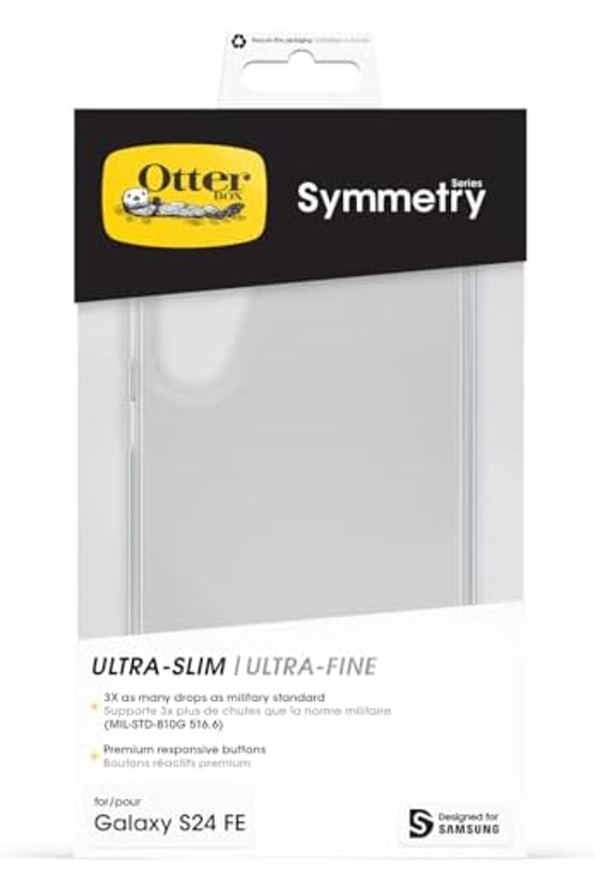 Symmetry Clear Galaxy S24 Fe İçi̇n Kılıf, Düşmeye Dayanıklı, Koruyucu İnce Kılıf, 3X Askeri̇ Standart