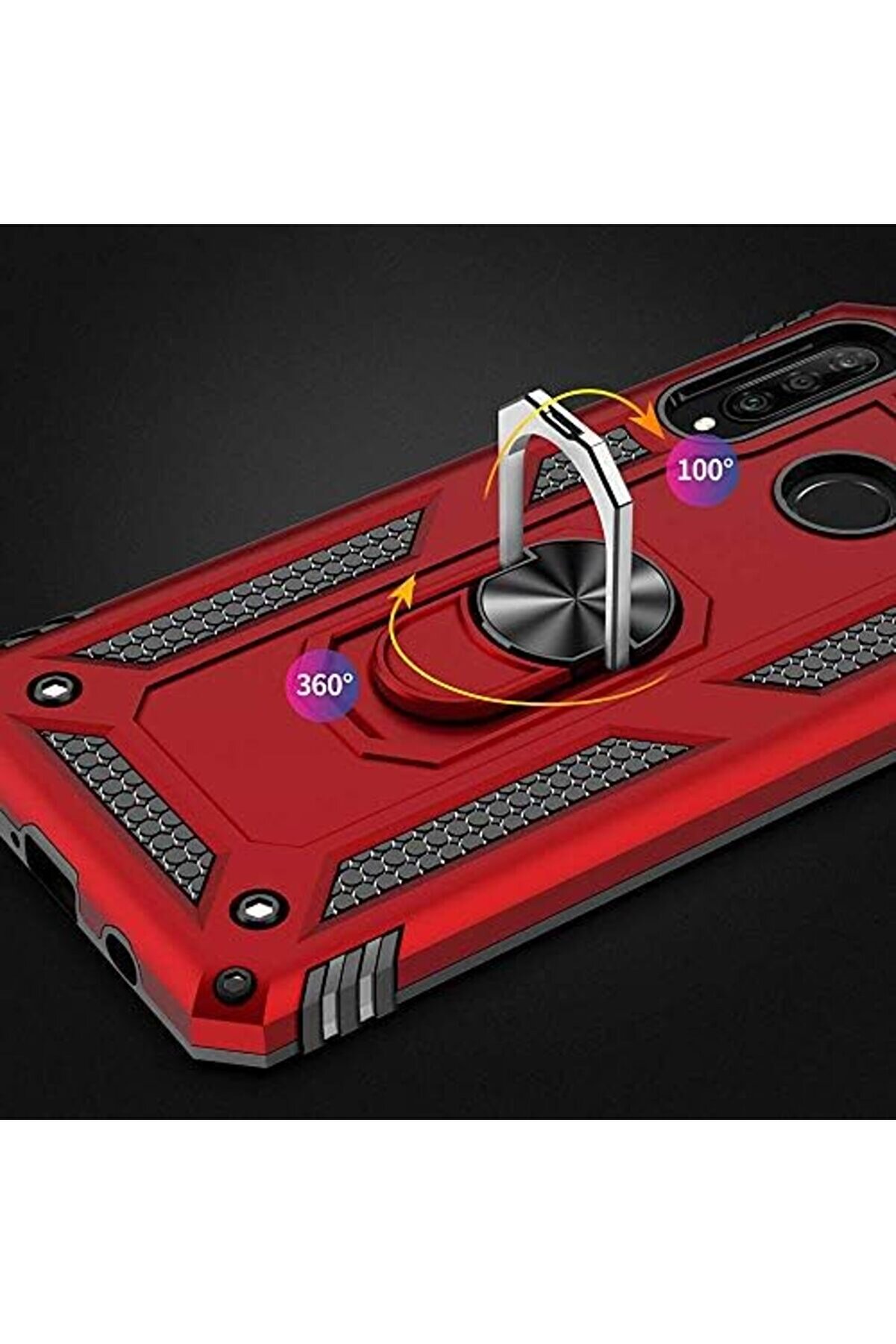 P30 Li̇te İ&ccedil;i̇n Kılıf Ri̇ng Holder Kırmızı [P30 Li̇te İle Uyumlu Kılıf - Kırmızı] 1014773