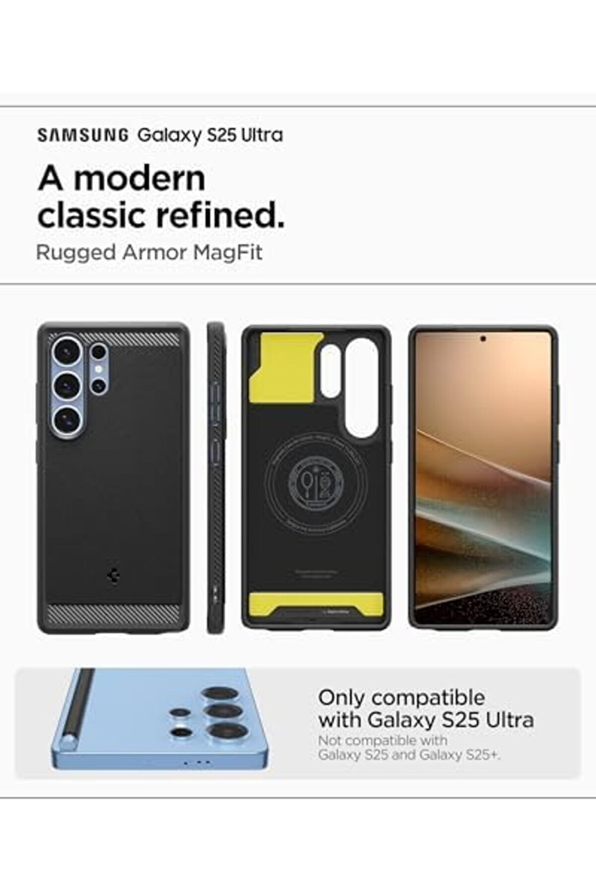 S25 Ultra Ekstra Dayanıklı Kılıf Rugged Hava Kanalı Teknoloji̇si̇™ Askeri̇ Sınıf Koruma Magfi̇t Özelli̇kl