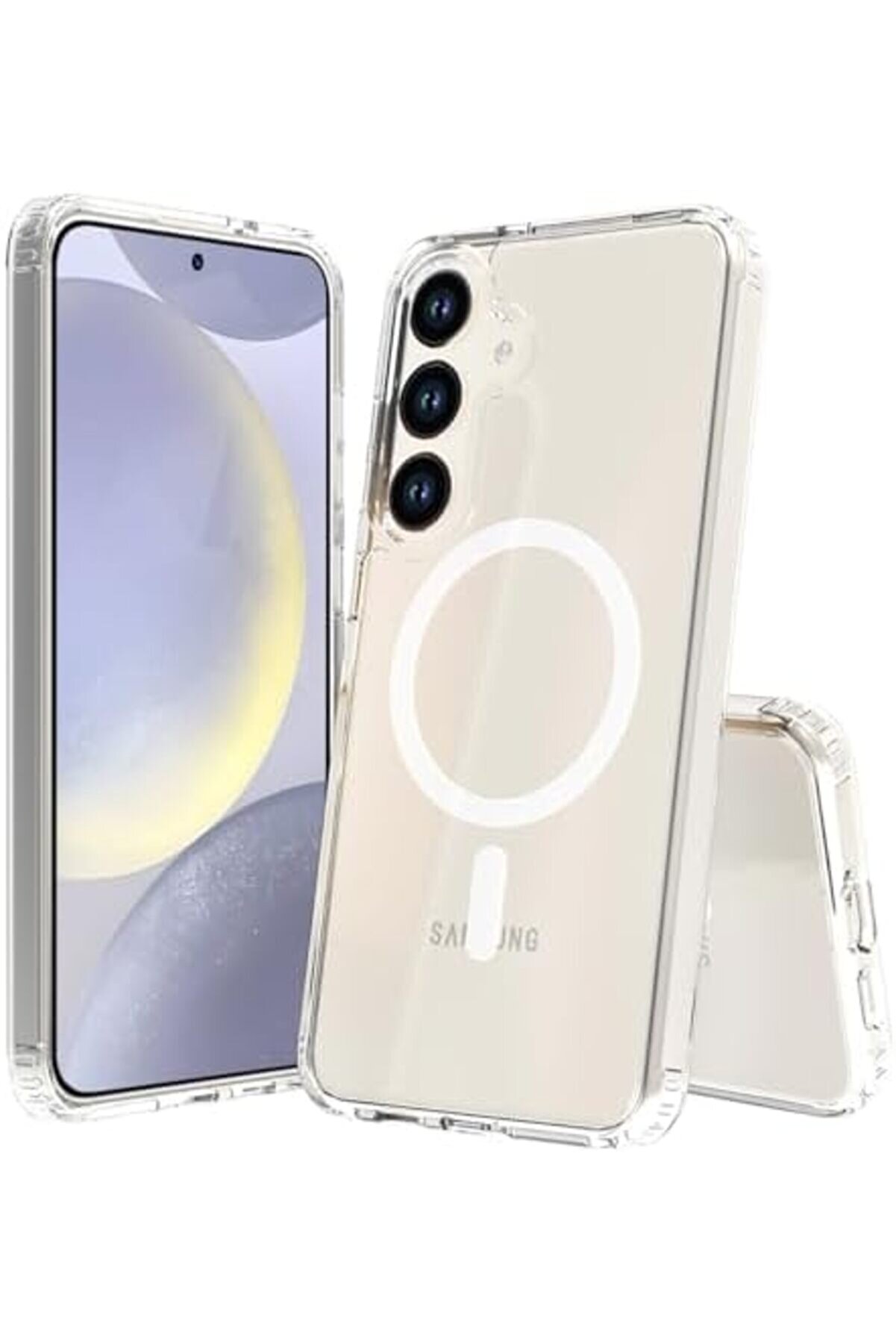 Labs S24 İle Uyumlu (6.7 İn&ccedil;) Uyumlu Ai̇r Darbe Emi̇ci̇ Tpu + Pc Şeffaf Kılıf 1014773