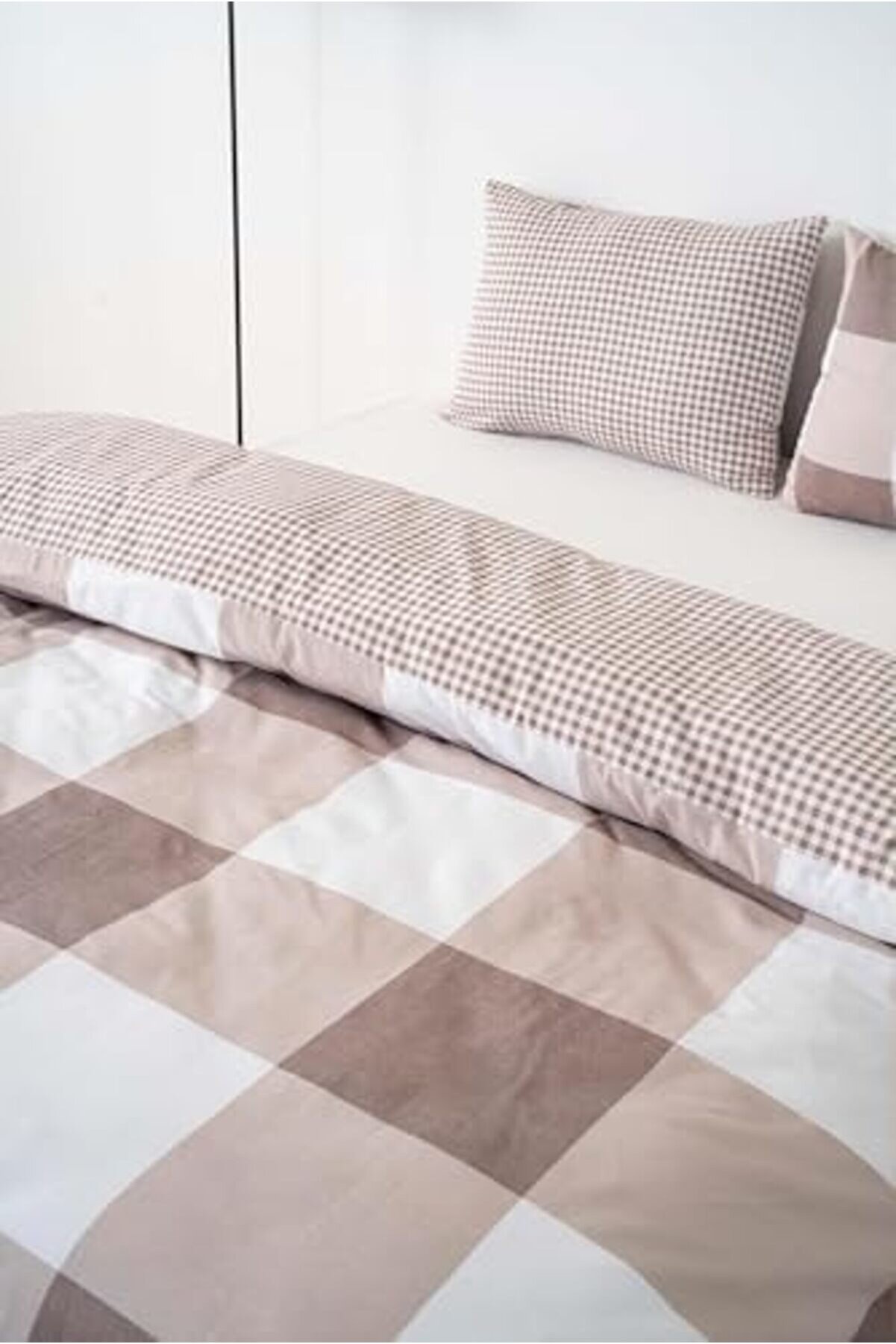 Kahve Çi̇ft Ki̇şi̇li̇k Nevresi̇m Takımı Pamuklu 1014773