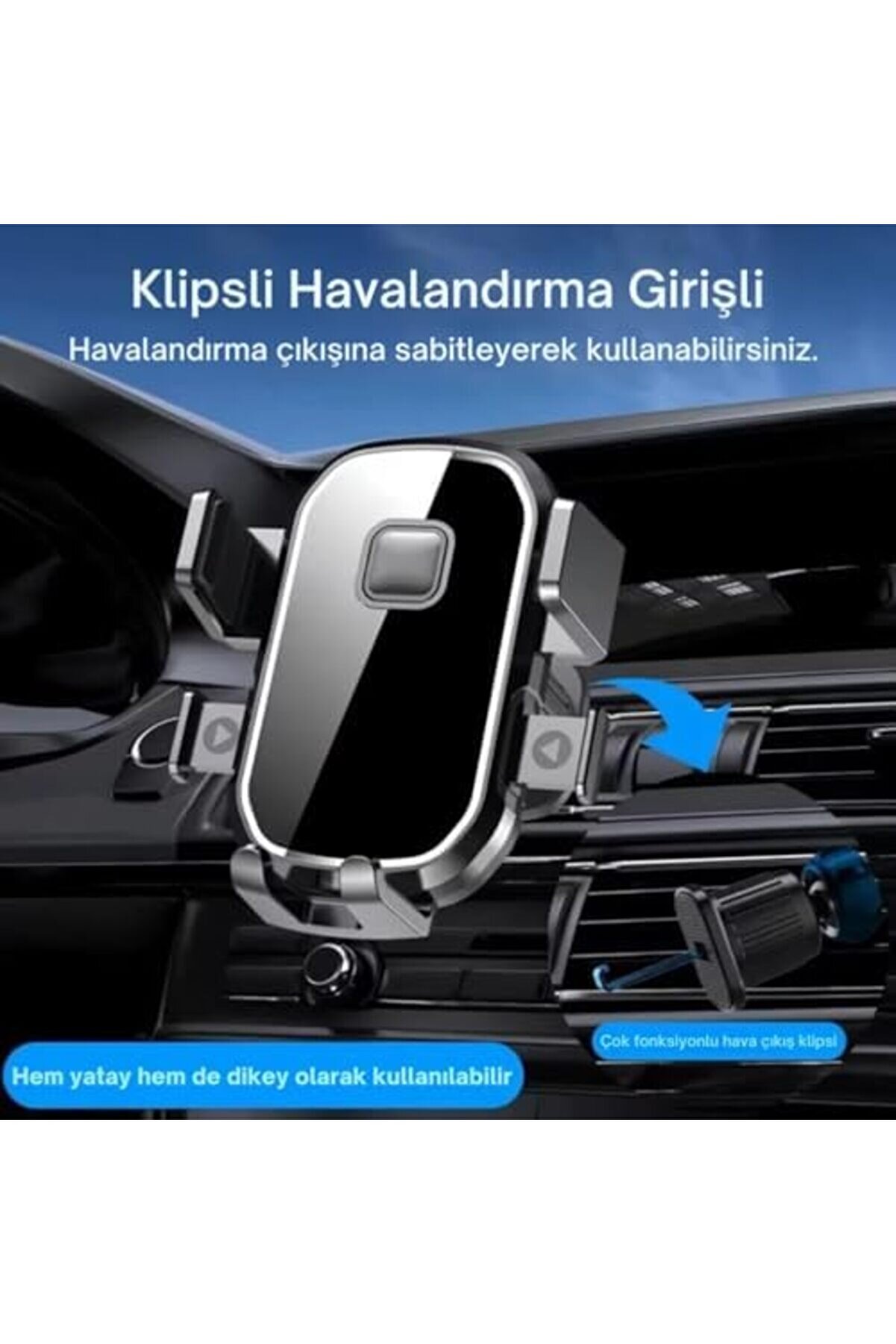 Ai̇rwent Ultra Güçlü 360 Döner Kli̇psli̇ Havalandırma Araç İçi̇ Telefon Tutucu Araç Tutucu 1014773
