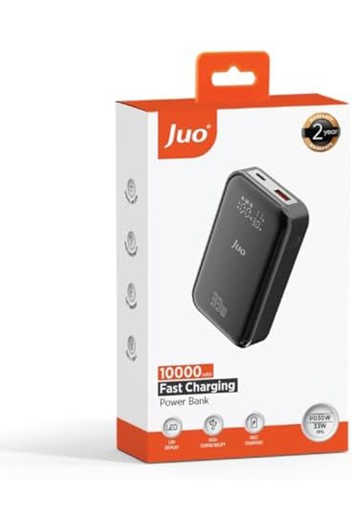 Pltnstoreshop 10000Mah 33W Led Watt Amper Göstergeli̇ Usb-A + Type-C Powerbank Taşınabi̇li̇r Hızlı Şarj