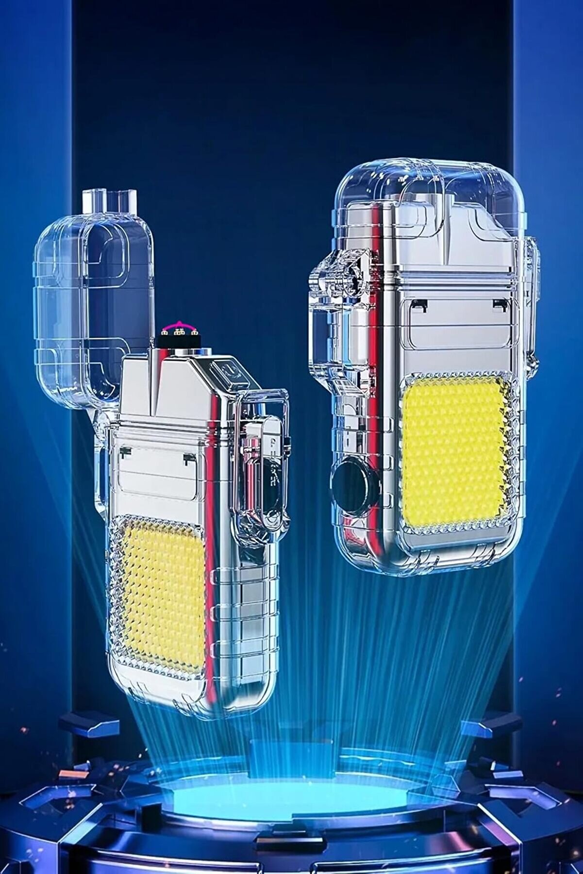 STOREMAX modashine Şarjlı Ark Alevli 800 Lümen Güçlü Çakmaklı Kamp Işığı Anahtarlık Taşınabilir Type-C 6888 m