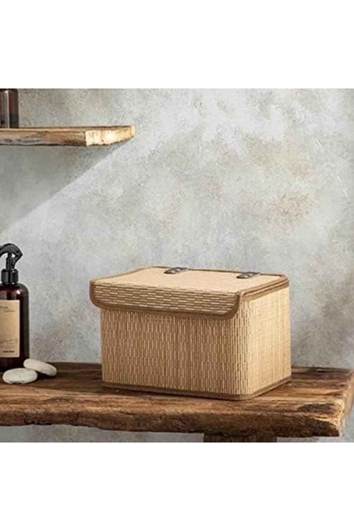 Mrtshoppng Home Gi̇na Bambu Saklama Kutusu 33X23X20 Cm Açık Kahverengi̇ Mrtshoppng 542093