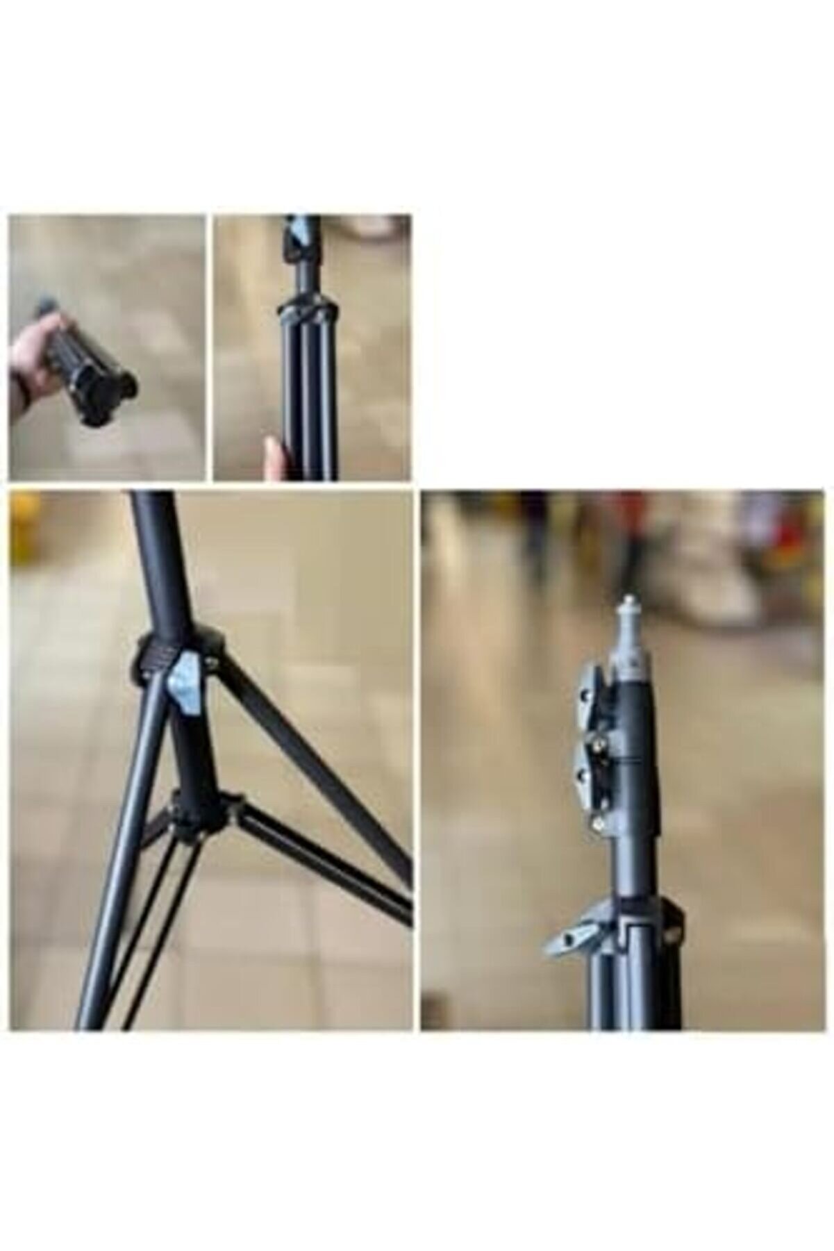 Mrtshoppng Güçlendi̇ri̇lmi̇ş Profesyonel Alümi̇nyum Döküm Tri̇pod Ağırlık Dayanıklı Ri̇ngli̇ght 21-18 Inç S