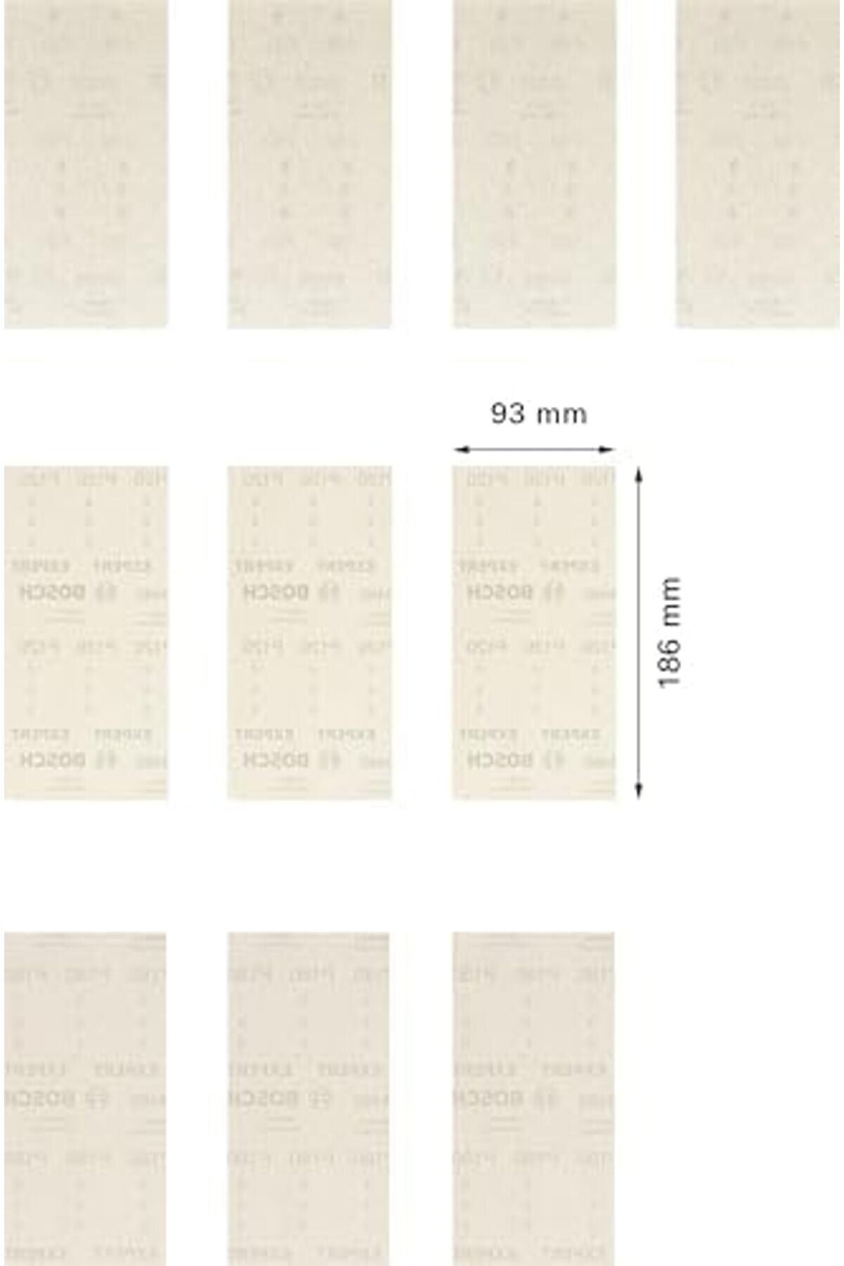 Professi̇onal 10 Parça Expert M480 Ağ Zımpara Seti̇ ( Ahşap, Sert Ahşap, 93X186 Mm