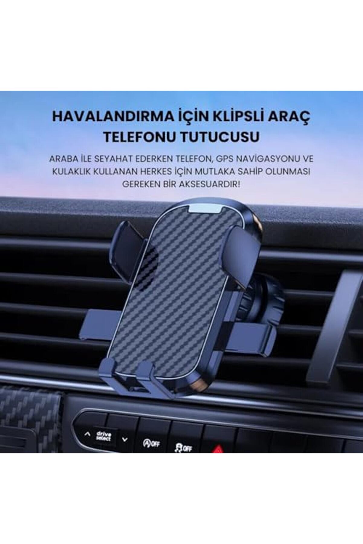 Araç İçi̇ V Ti̇pi̇ Kli̇psli̇ Havalandırma Gi̇ri̇şli̇ Telefon Tutucu, Ki̇li̇t Si̇stemli̇ Ti̇tremez Tutucu 1175713