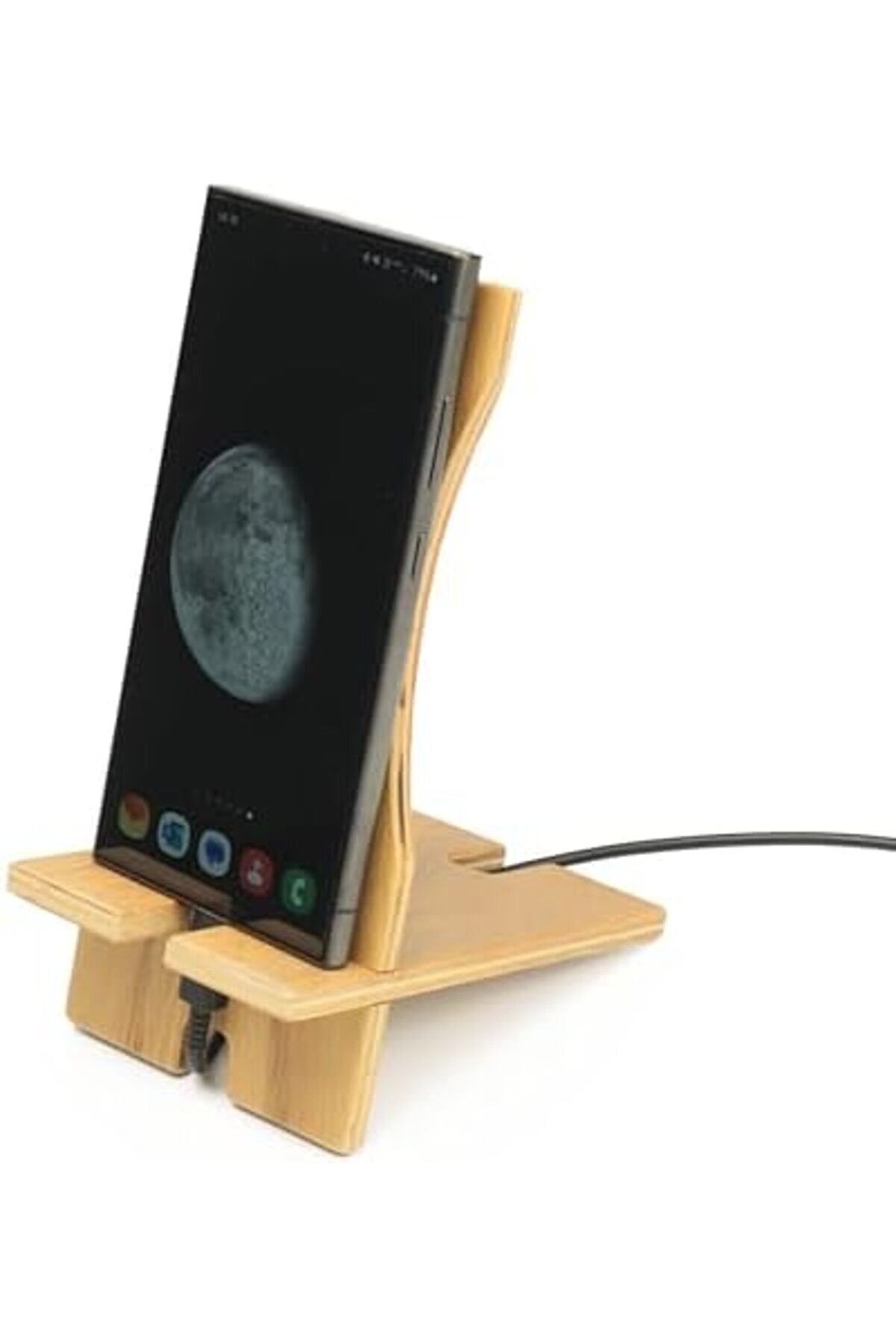 Mrtshoppng Telefon Tutucu, Çalışma Masası, Deli̇kli̇, Çıkarılabi̇li̇r Ahşap Cep Telefonu Tutucu, Masa, C