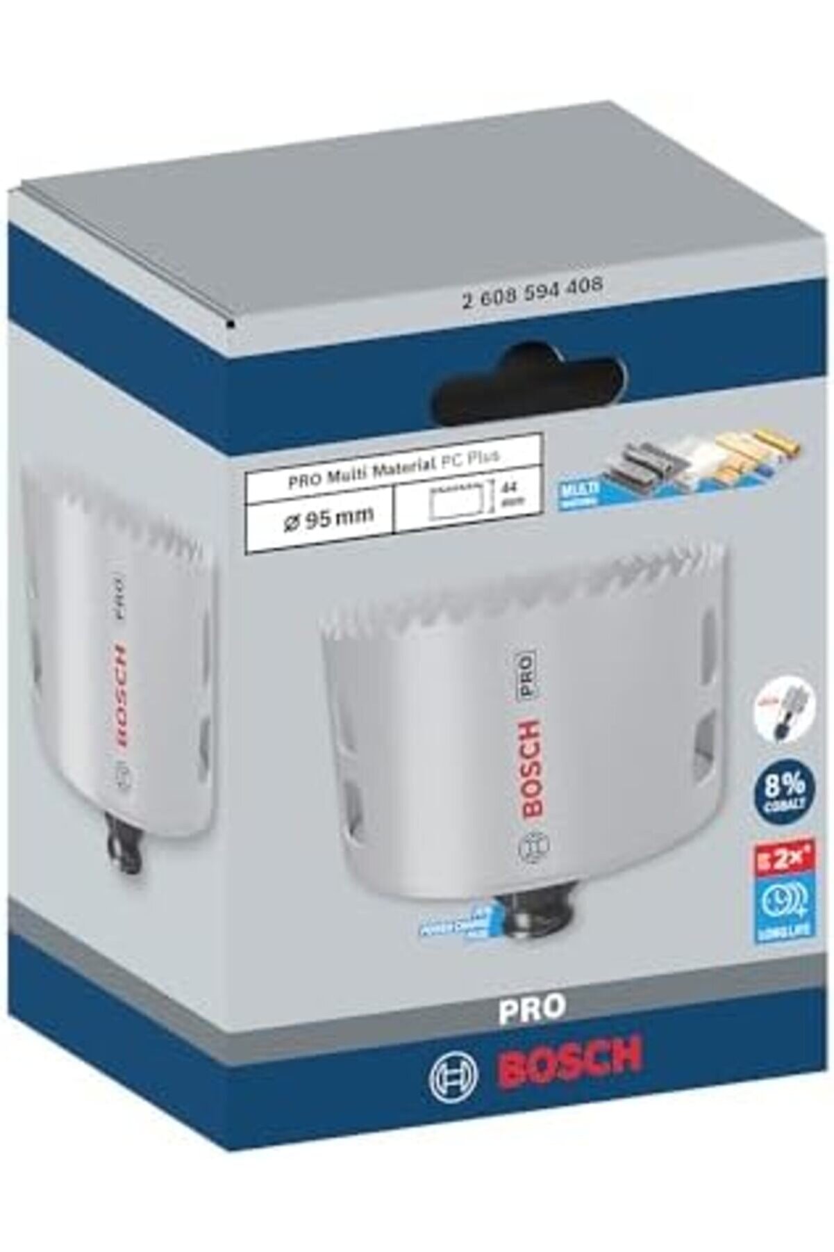 1 X Pro Multi̇ Materi̇al Power Hole Testere (Softwood, Drywall, Ø 95 Mm, Professi̇onal Accessory Rotary