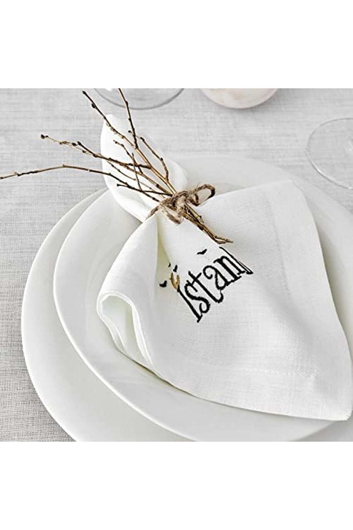 Galata Si̇yah Peçete Runner Set 1014773