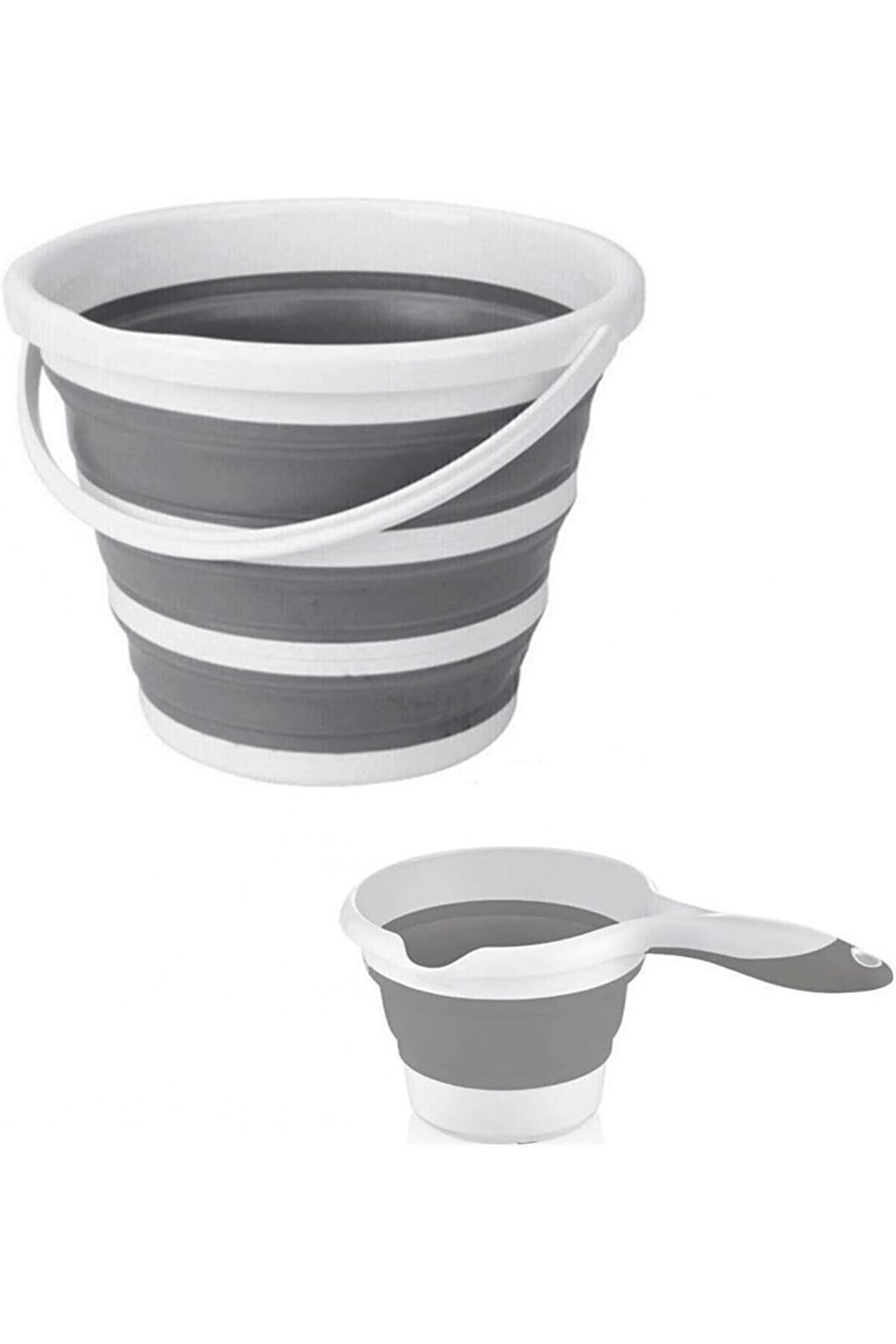 STOREMAX Kapısı Katlanabilir Akordiyon 2'li Kova ve Maşrapa Set 1014773