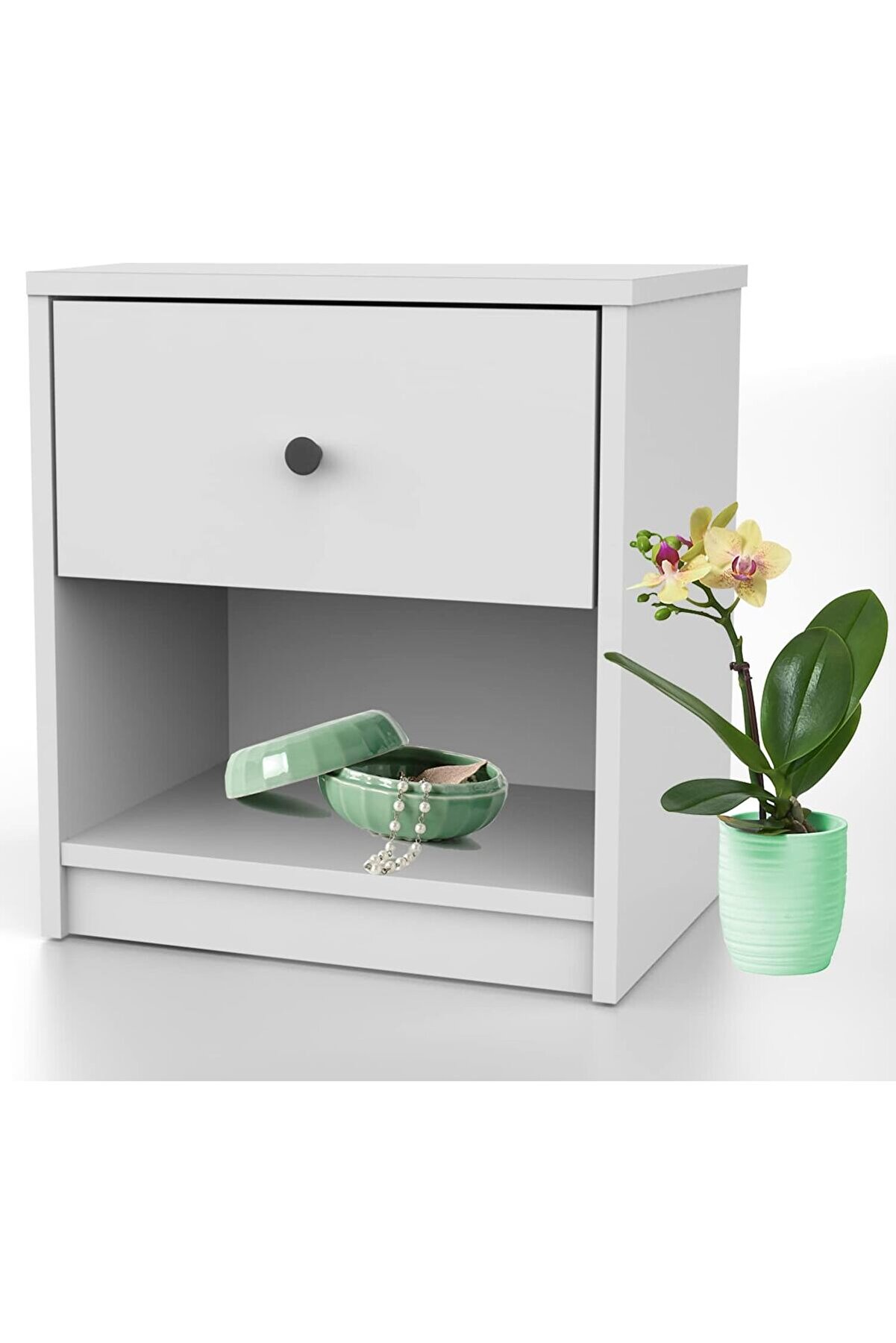 STOREMAX KMD110-Beyaz Tek &Ccedil;ekmeceli Komodin 1014773