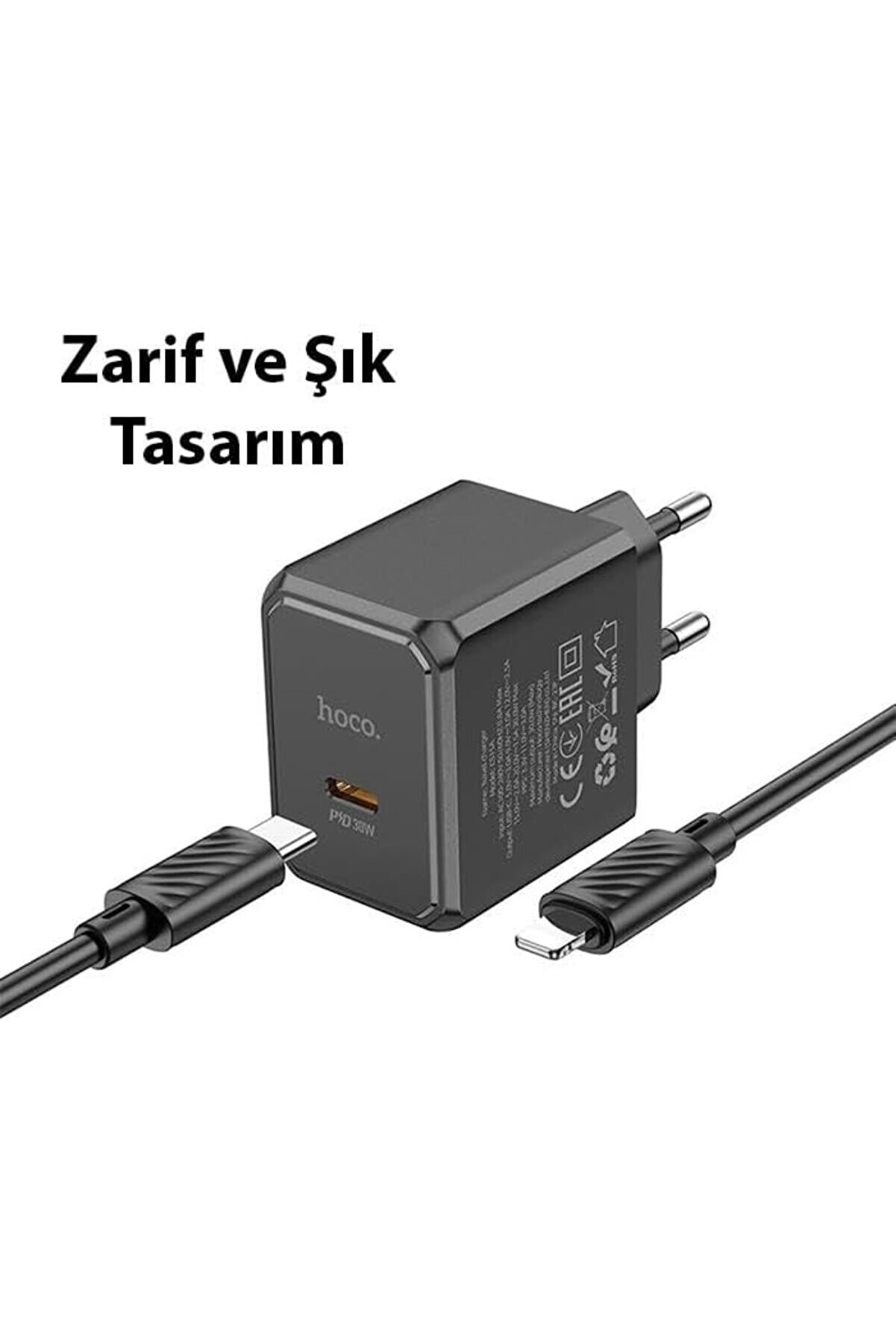 Hc Seri̇ Akım Korumalı Turbo 30W Type-C Şarj Başlığı Ve 1Mt Kablo Şarj Seti̇ İphone İle Uyumlu 101477