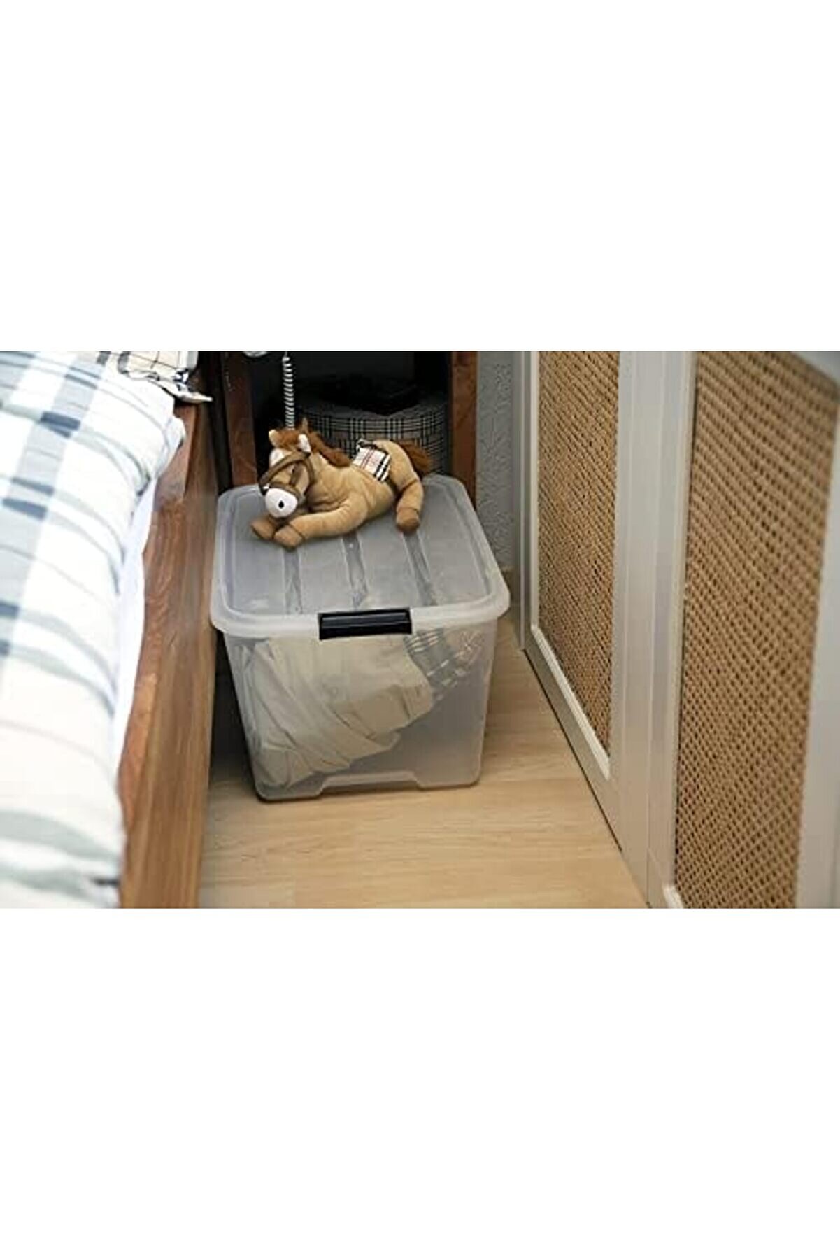 Ohyama Kapaklı Plasti̇k Saklama Kutuları, 45L, 2 Li̇ Set, Şeffaf 1014773