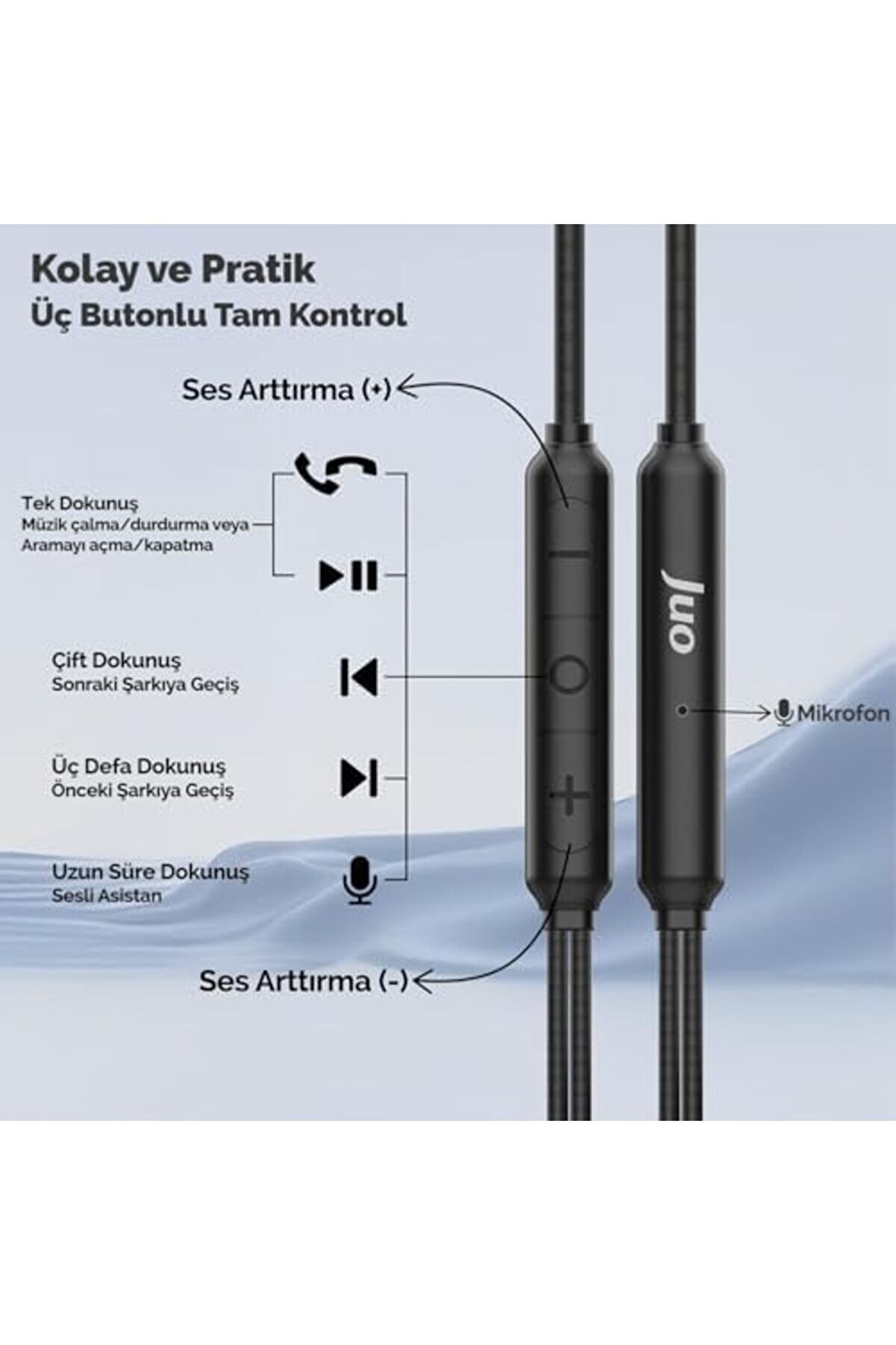 Type-C Mi̇krofonlu Kablolu Kulak İçi̇ Kulaklık Metal Dac Çi̇p Destekli̇ Enc Gürültü Engelleme 1175713