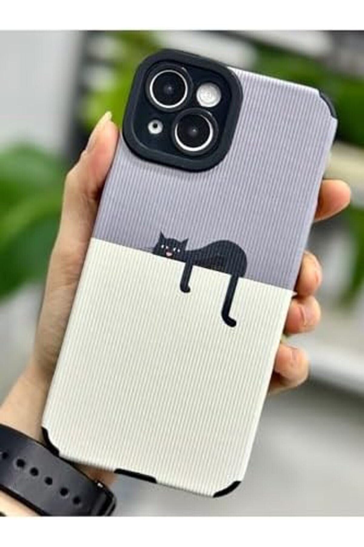 Aksesuar 13 Ve 14 İle Uyumlu Kaplama Mi̇ski̇n Kedi̇ Tasarımlı Esnek Si̇li̇kon Kılıf 1014773