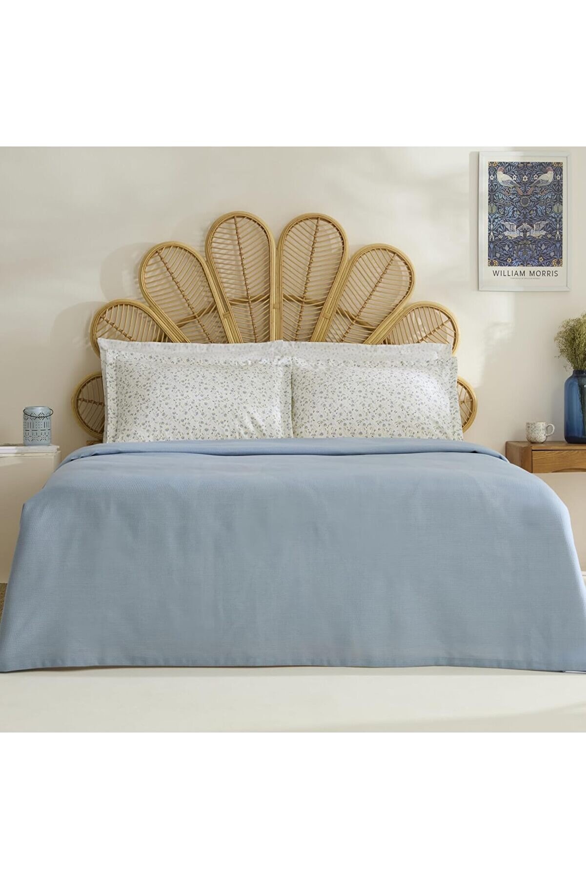 STOREMAX Lina Bambu Tek Kişilik Pike Takımı Mavi 1014773