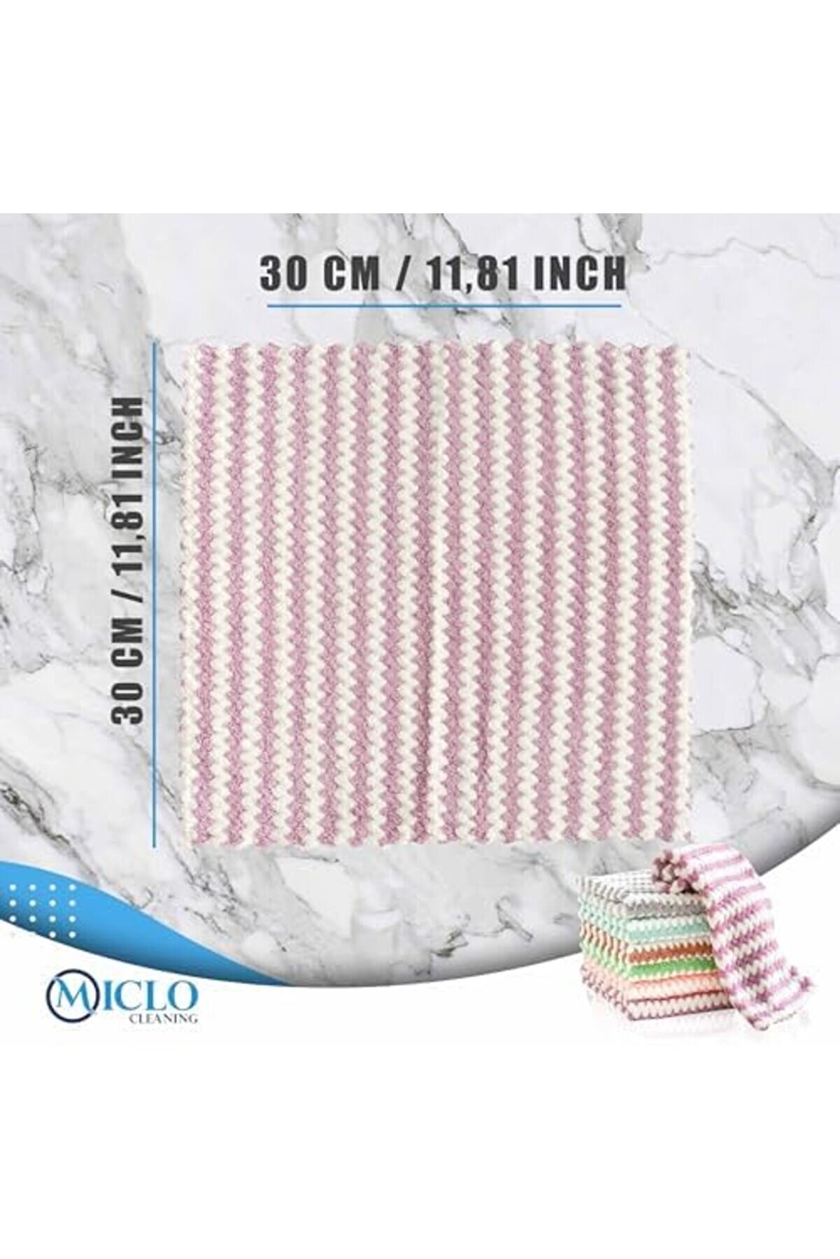 Cleanıng | Yumuşak Doku | Puf Bez | Süper Emi̇ci̇ Si̇hi̇rli̇ Mutfak, Bulaşık Tezgah Bezi̇ | X3 Adet - Zi̇kz