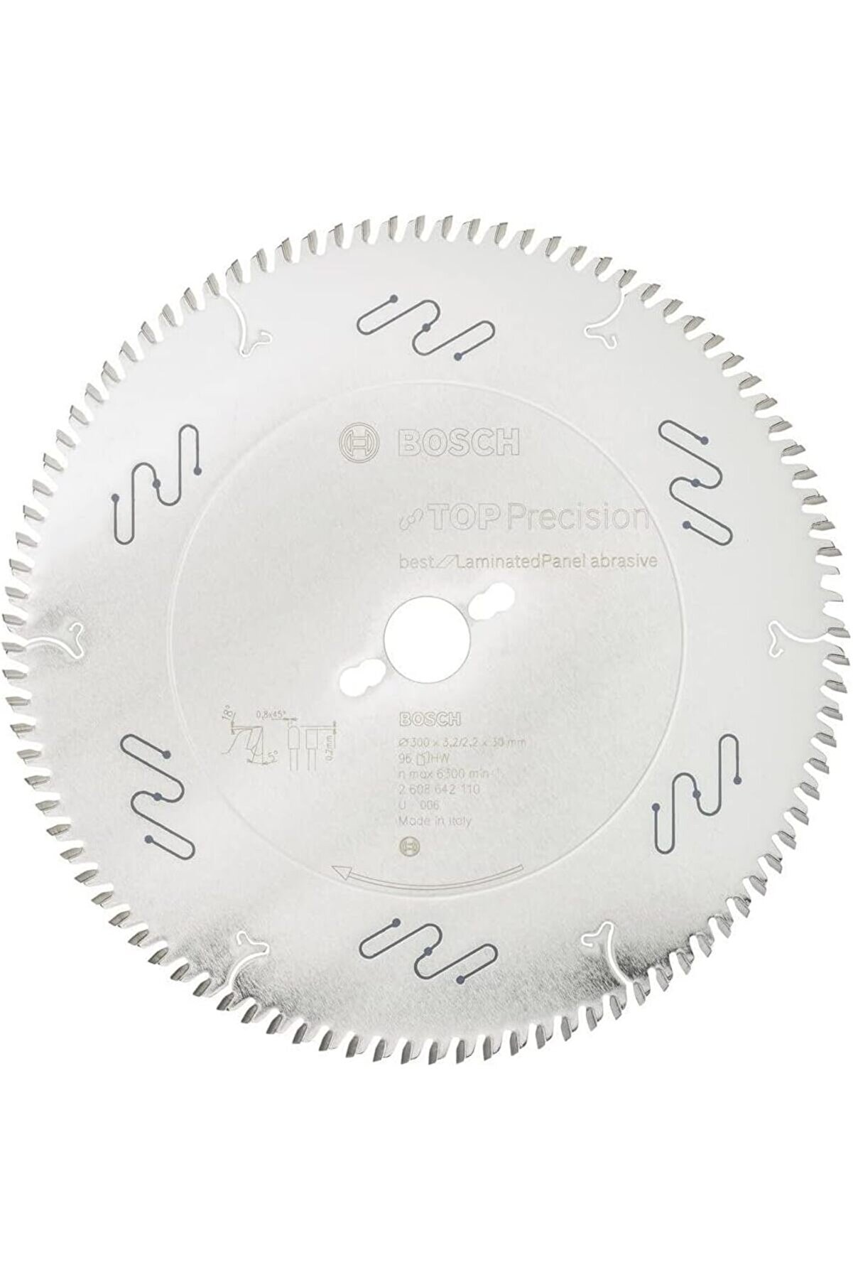STOREMAX - Serisi Kesim Aşındırıcı Kaplamalı Lamine Panel İçin Daire Testere Bıçağı - 300 X 30 X 3,2 Mm, 96 D