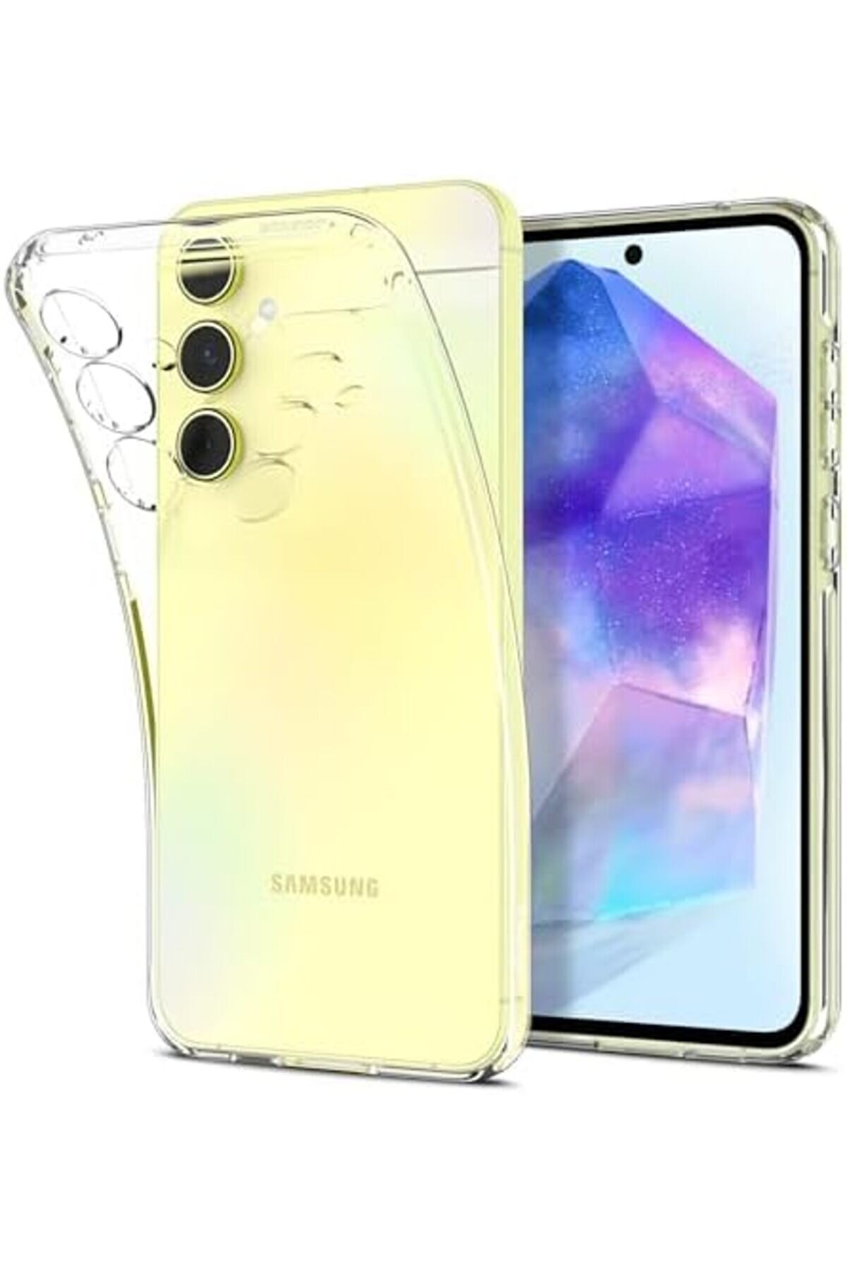 A55 Kılıf Crystal 4 Tarafı Tam Koruma Crystal Clear - Acs07