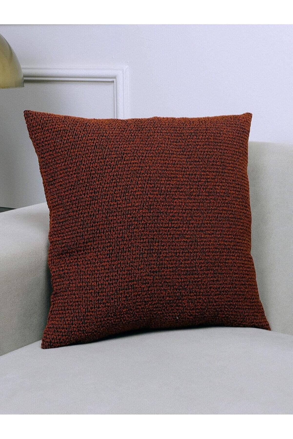 STOREMAX Kiremit Renkli Jakar Desenli 45x45 Kare Kırlent Kılıfı 45 x 45 1014773