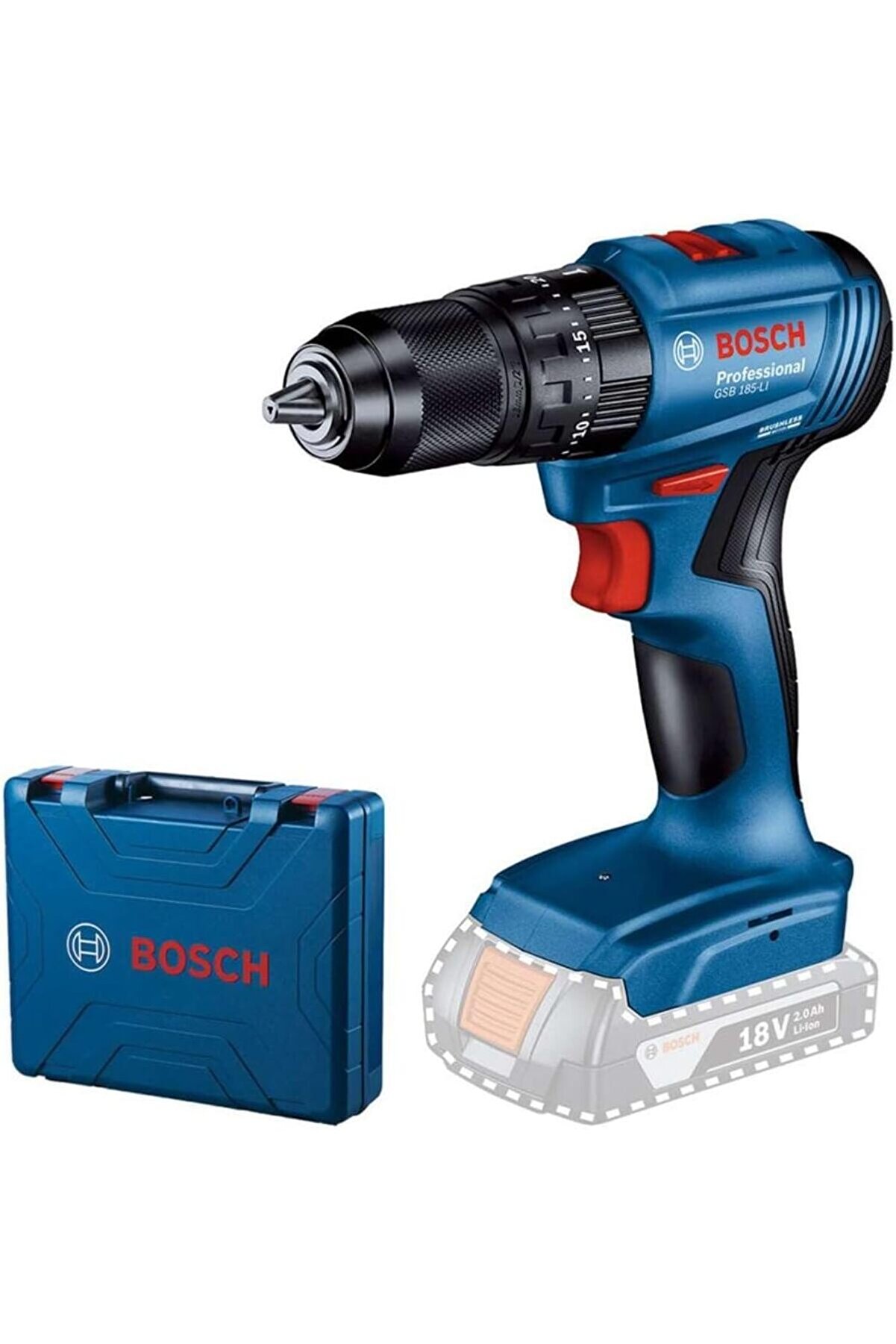STOREMAX Professional GSB 185-LI Akülü Darbeli Delme Vidalama Makinesi (18 Volt, SOLO, Yumuşak/Sert Tork: 21/