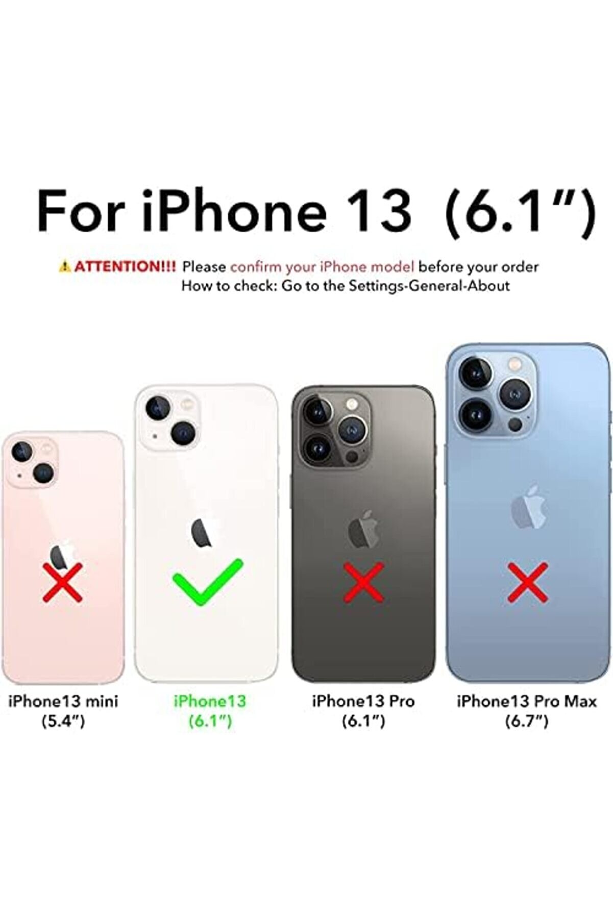 13 Kılıf 6.1 İle Uyumlu, Sıvı Si̇li̇kon 3 Katmanlı Tam Kaplamalı Yumuşak Jel Kauçuk Kılıf Kapak (Si̇yah