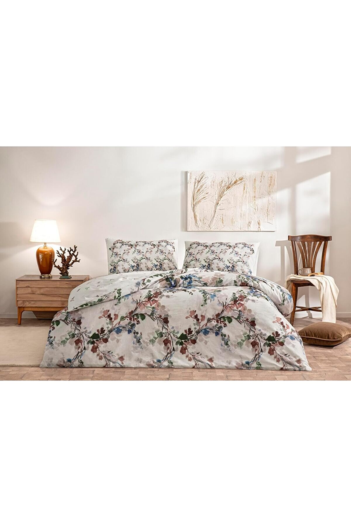 STOREMAX Dalila Ranforce Çift Kişilik Nevresim Takımı Kremrengi 1014773