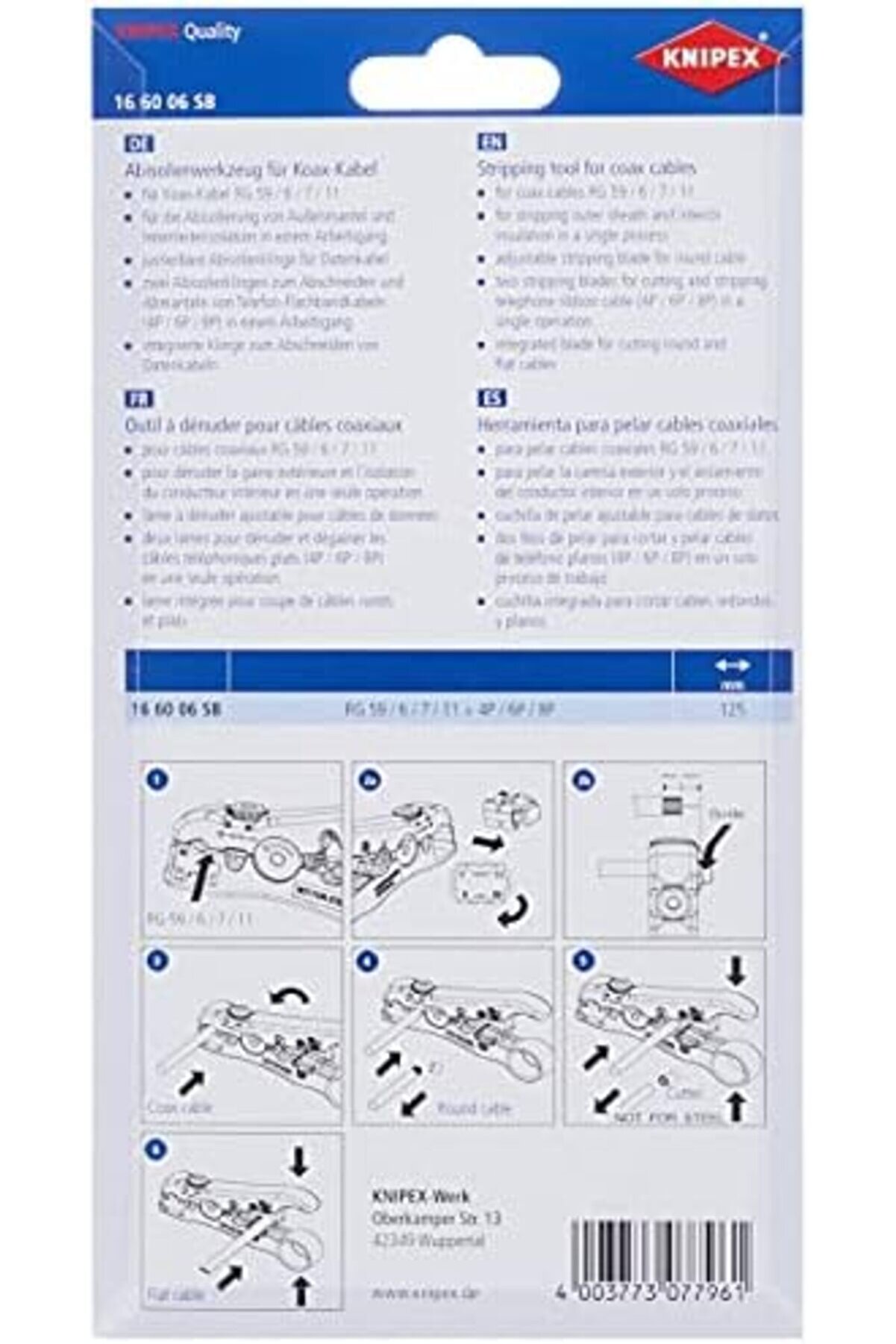 Pltnstoreshop Koaksi̇yel Ve Veri̇ Kabloları İ&ccedil;i̇n Sıyırma Aleti̇ 125 Mm 16 60 06 Sb Pltnstoreshop 117573