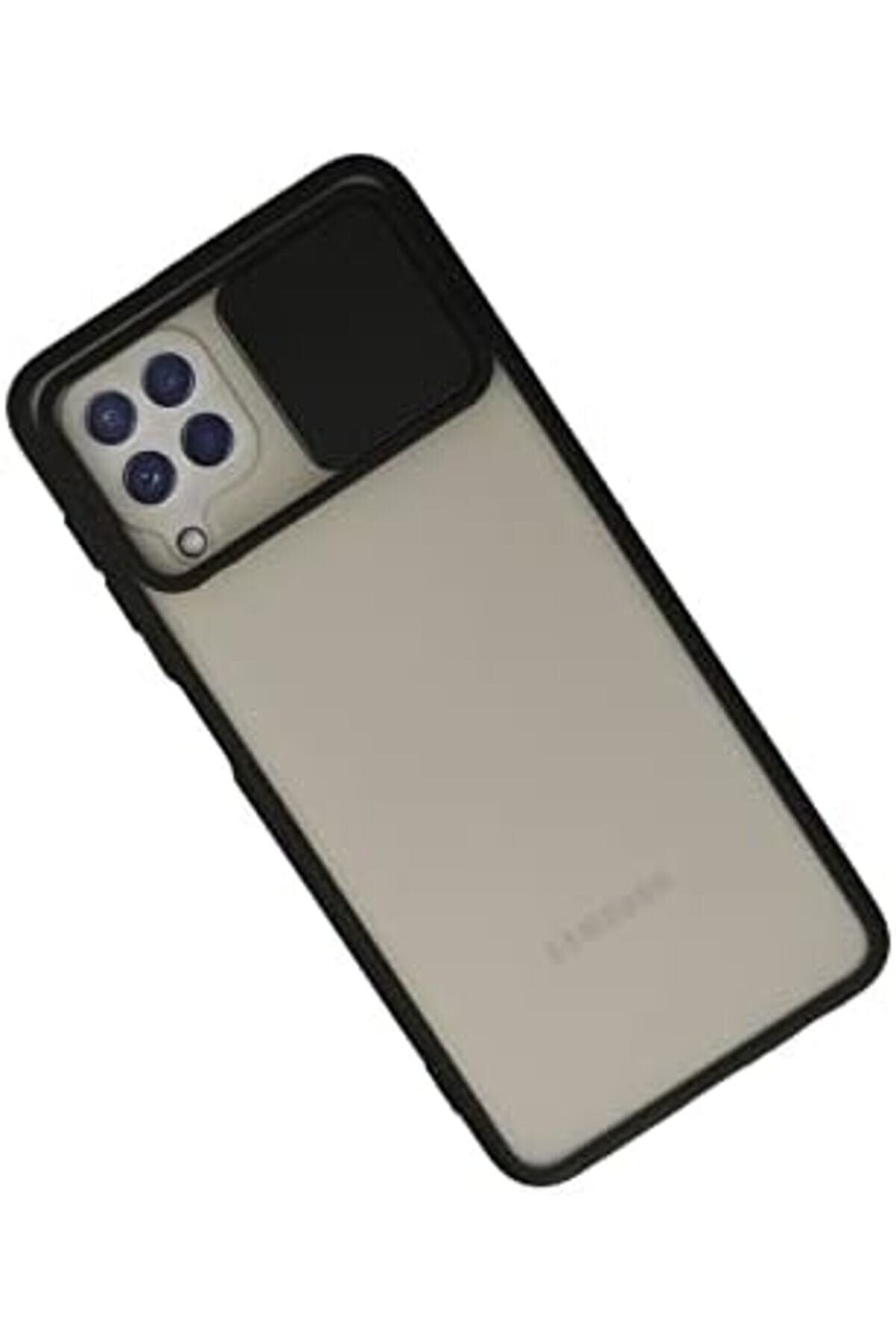 A22 Kılıf Lens Sürgülü Mat Si̇li̇kon - Si̇yah 1014773