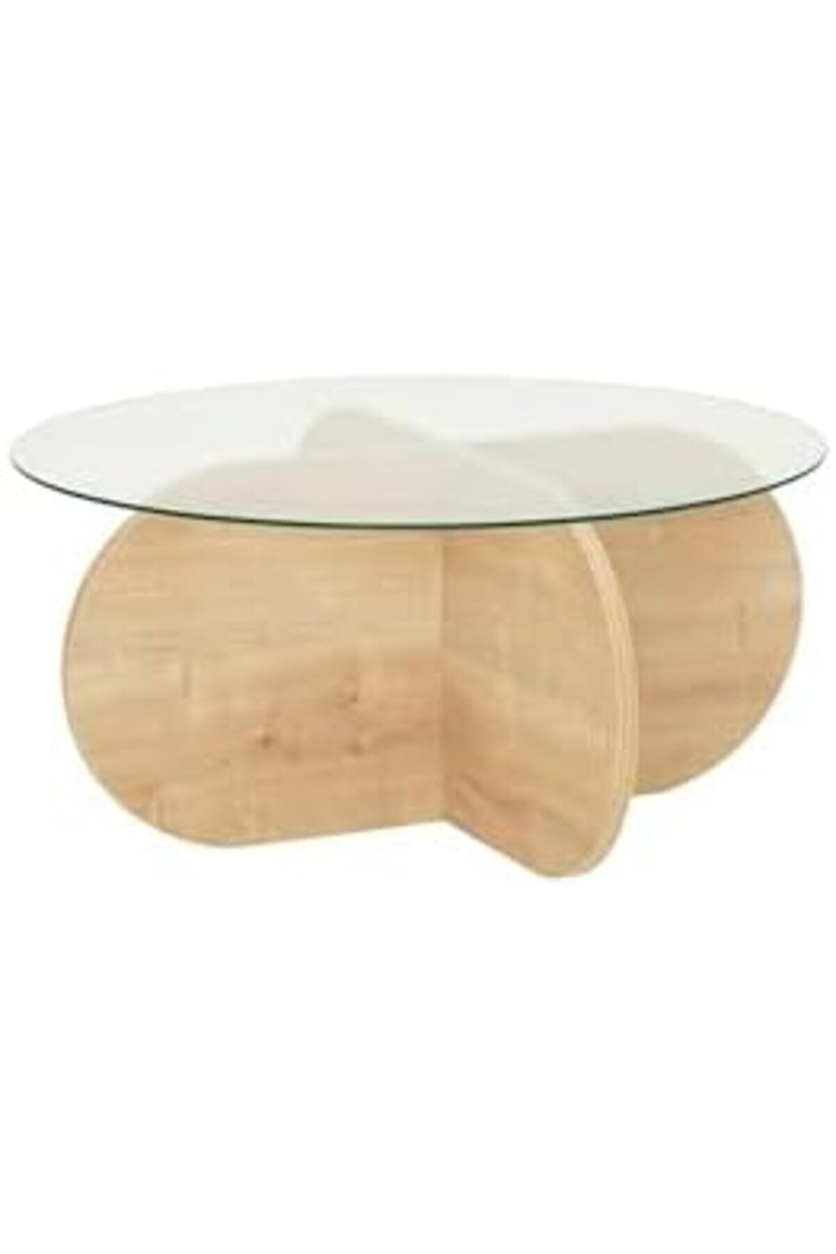 Bubble Cam Sehpa/Safi̇r Meşe & Şeffaf Cam 1014773