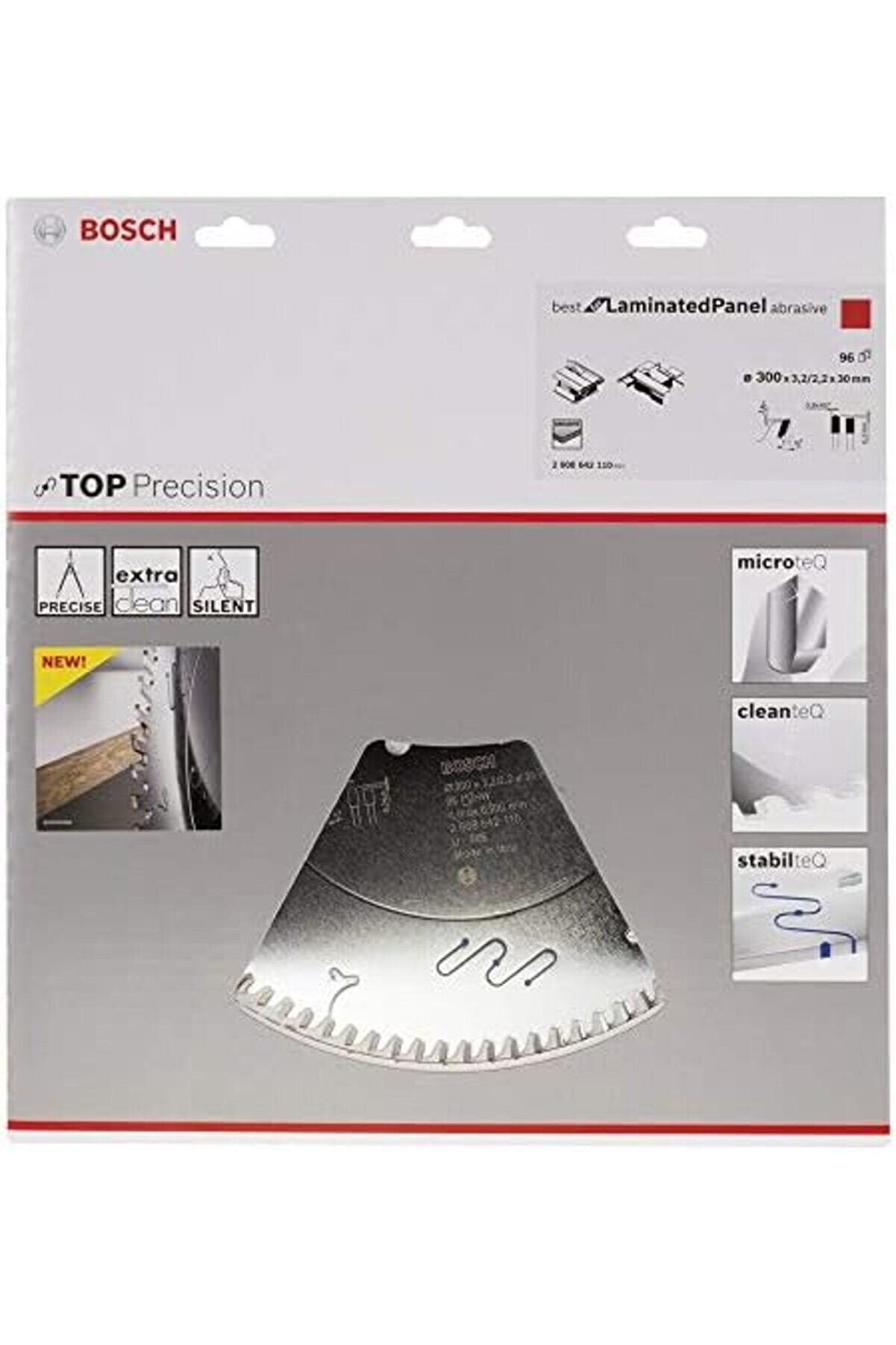 - Seri̇si̇ Kesi̇m Aşındırıcı Kaplamalı Lami̇ne Panel İçi̇n Dai̇re Testere Bıçağı - 300 X 30 X 3,2 Mm, 96 D