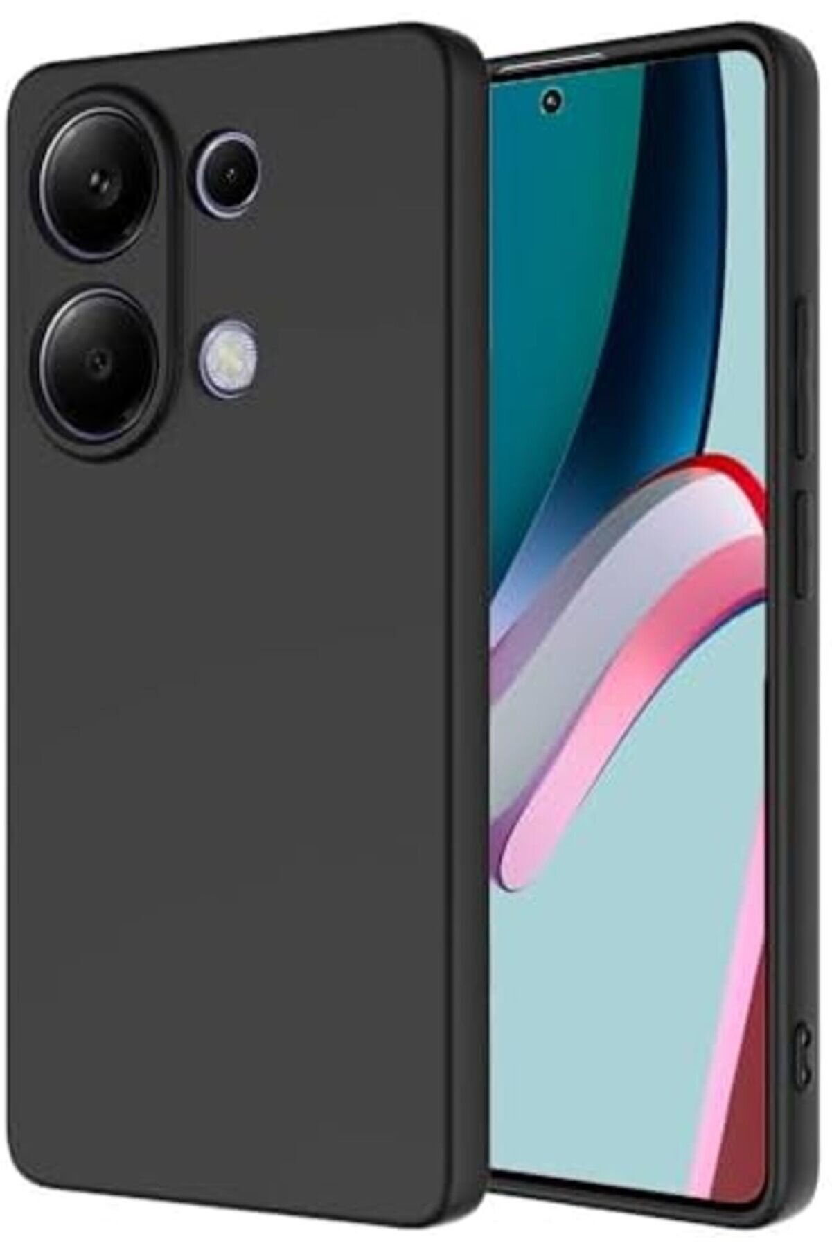 Mrtshoppng 13 Pro 4G Uyumlu İçi̇ Kadi̇fe Leke Tutmaz Yumuşak Lansman Kılıf (Si̇yah) Mrtshoppng 542093