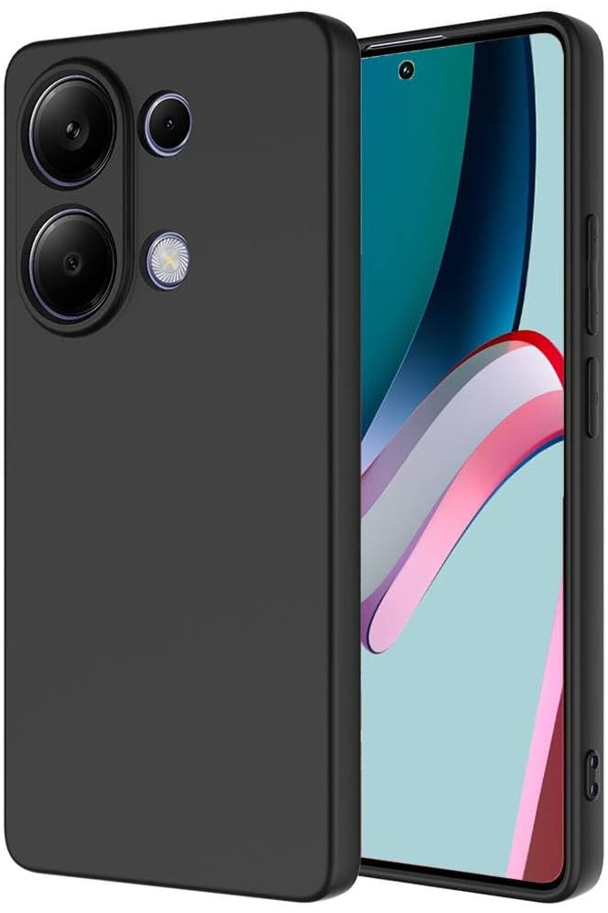 STOREMAX mrtshoppng 13 Pro 4G Uyumlu içi Kadife Leke Tutmaz Yumuşak Lansman Kılıf (Siyah) mrtshoppng 542093