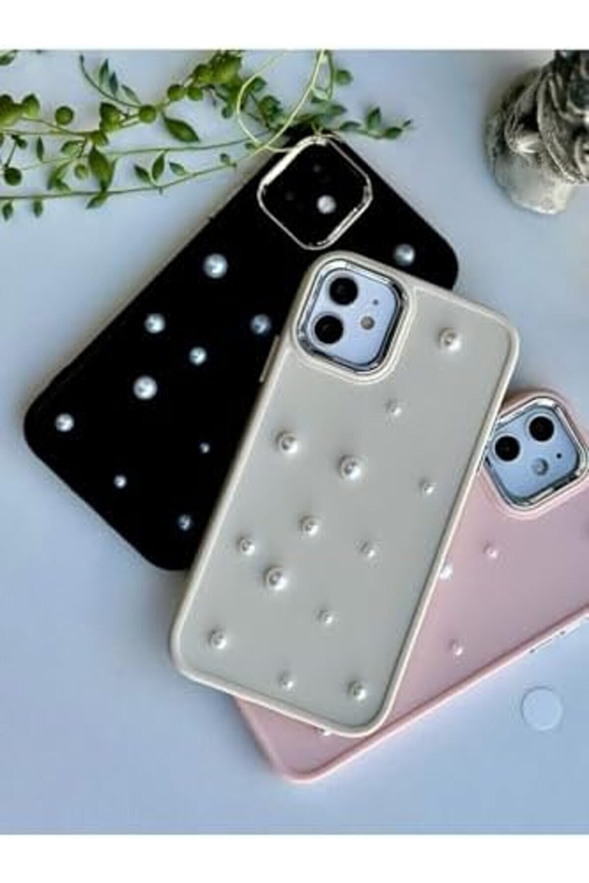 Aksesuar 11 Uyumlu 3D Oyuncaklı Pearl Tasarımlı Yumuşak Si̇li̇kon Kılıf - Krempearl 1014773