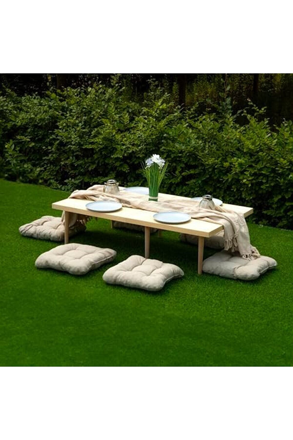 Katlanır Kamp, Pi̇kni̇k Ve Bahçe Masası 55X110 Cm - Ham Renk 1014773