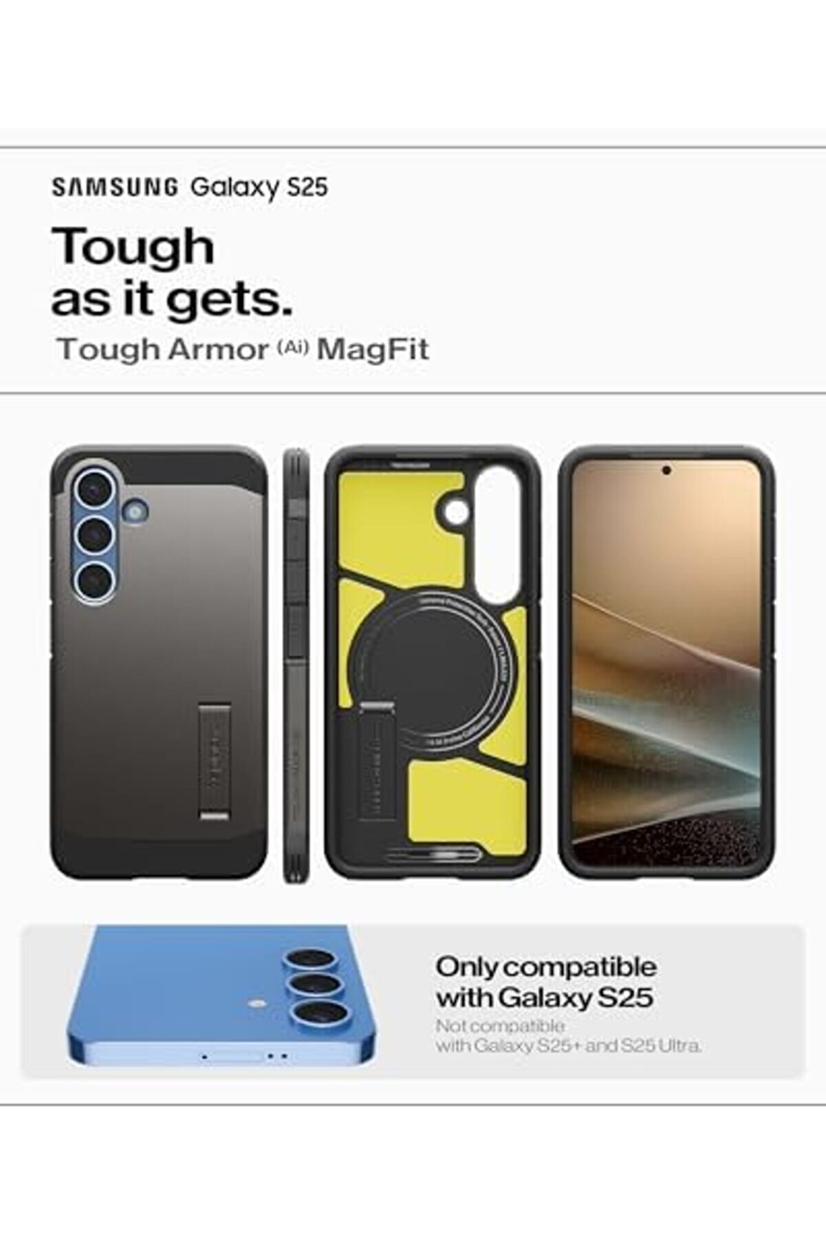 Galaxy S25 Ekstra Dayanıklı Kılıf Tough Armor Ai̇ Hava Kanalı Teknoloji̇si̇&trade; Askeri̇ Sınıf Koruma Magfi̇t