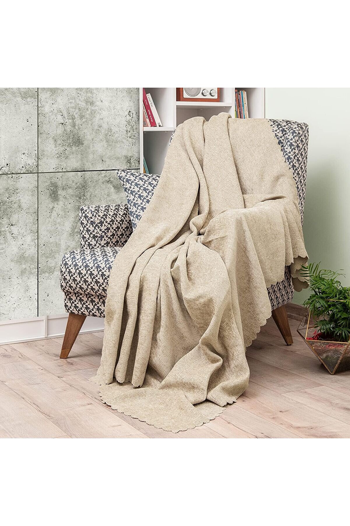 STOREMAX CONCEPT - Koltuk Örtüsü Şönil Desen Kaymaz Çekyat Örtüsü ve Koltuk Şalı 175x215 1014773
