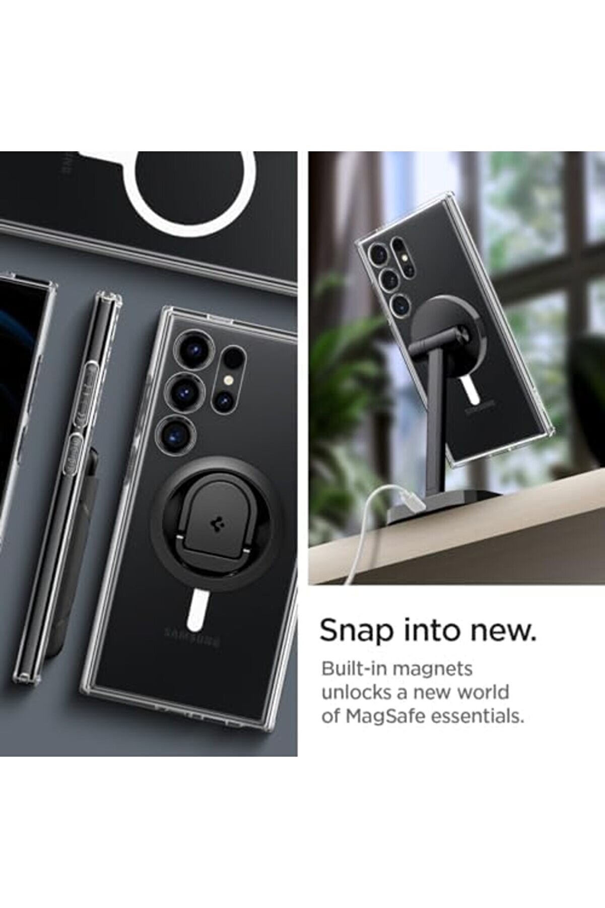 S24 Ultra Kılıf Ultra Onetap Metal Ri̇ng Magfi̇t - Acs07