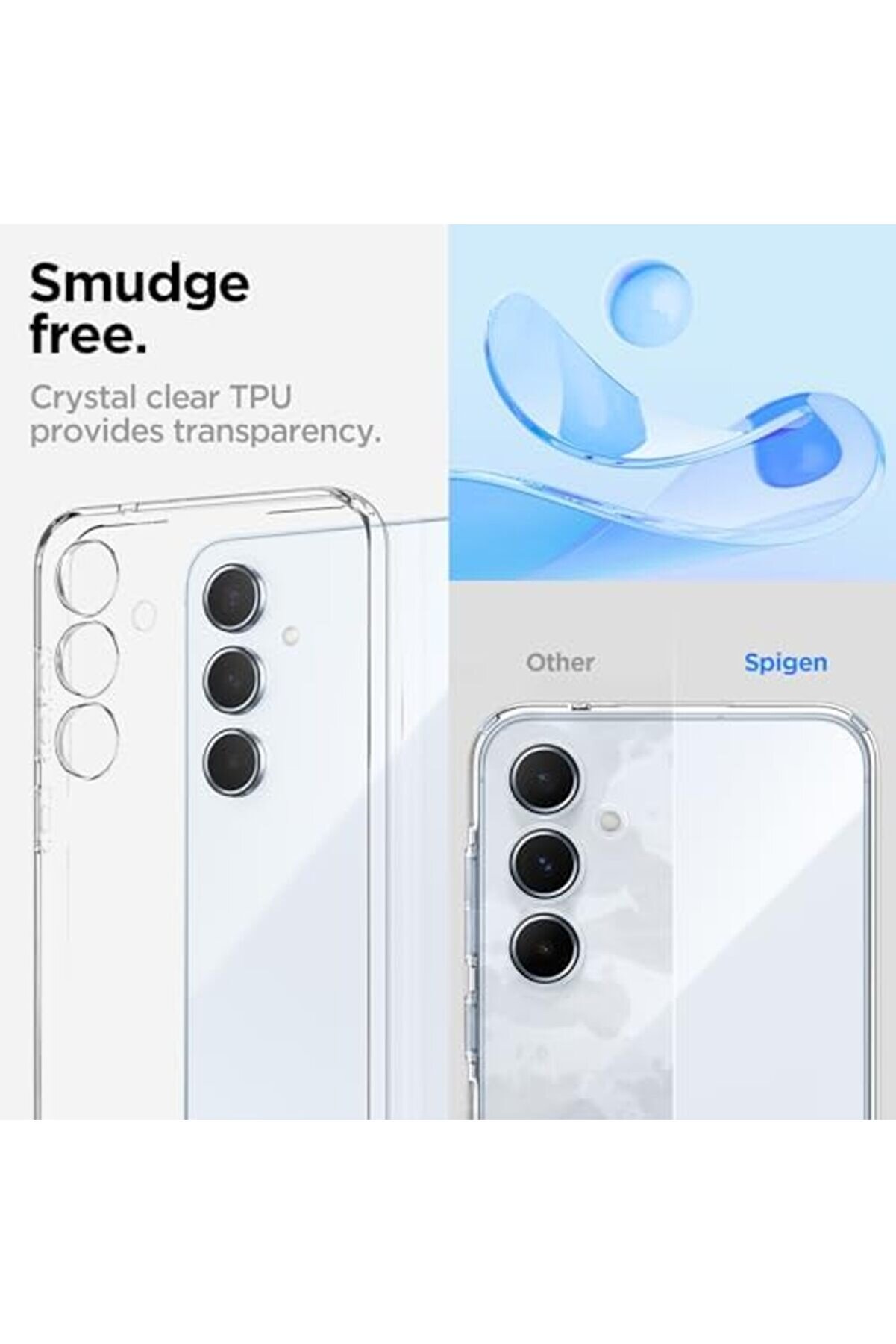 A55 Kılıf Crystal 4 Tarafı Tam Koruma Crystal Clear - Acs07