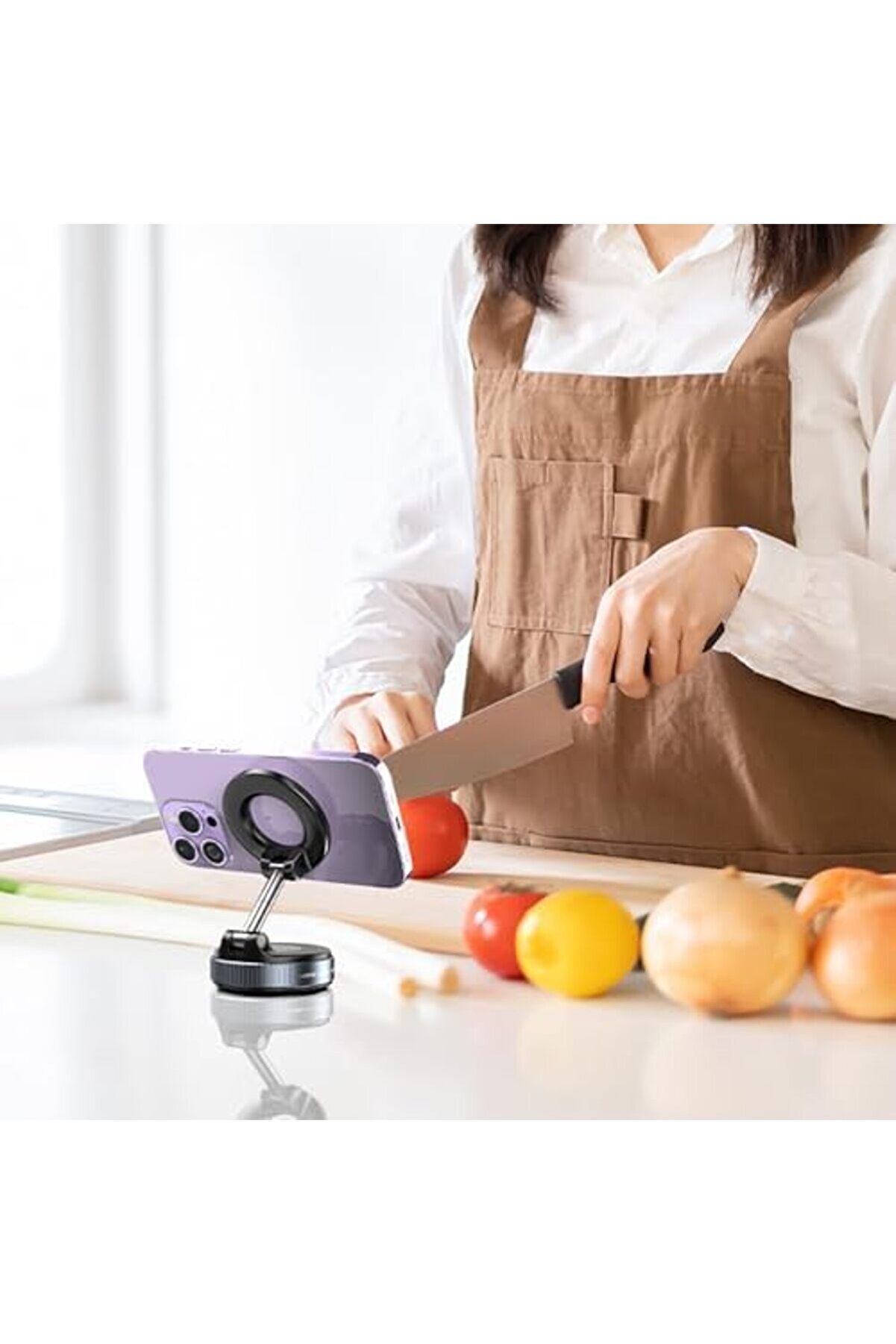 360 Dönebi̇len Ayarlanabi̇li̇r Her Yerde Kullanılabi̇len Vakumlu K007 Telefon Tutucu 1014773