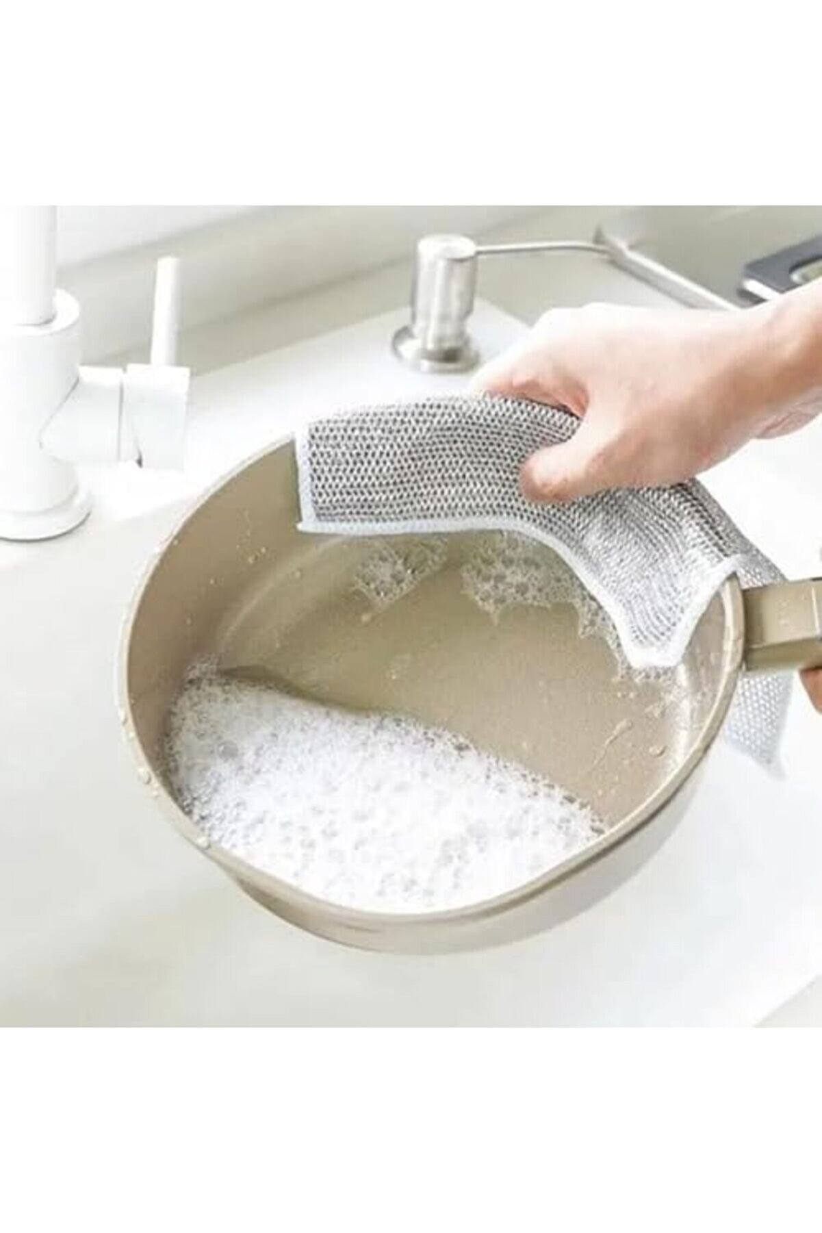 Bulaşık Bezi̇, Tencere Tava Ovma Bezi̇ Tel Bez, Çi̇zi̇lmez Tel Bulaşık Teli̇ 3 Adet 1014773