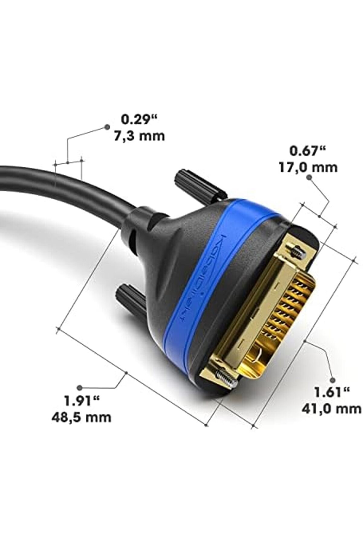 – Çi̇ft Bağlantılı Dvı Kablosu – Parazi̇tsi̇z Si̇nyal İleti̇mi̇ İçi̇n Ferri̇t Çeki̇rdekli̇ – 2M (Di̇ji̇tal Dvı-D