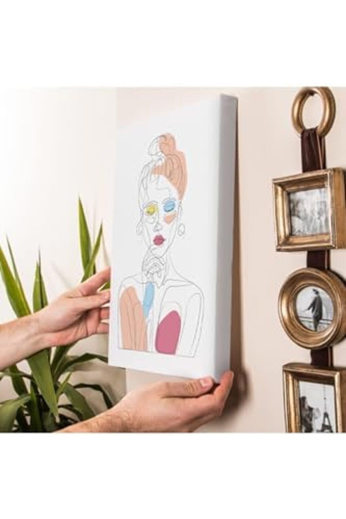 Düşünen Kız Tasarımlı Dekorasyon 30X40 Kanvas Tablo 1014773